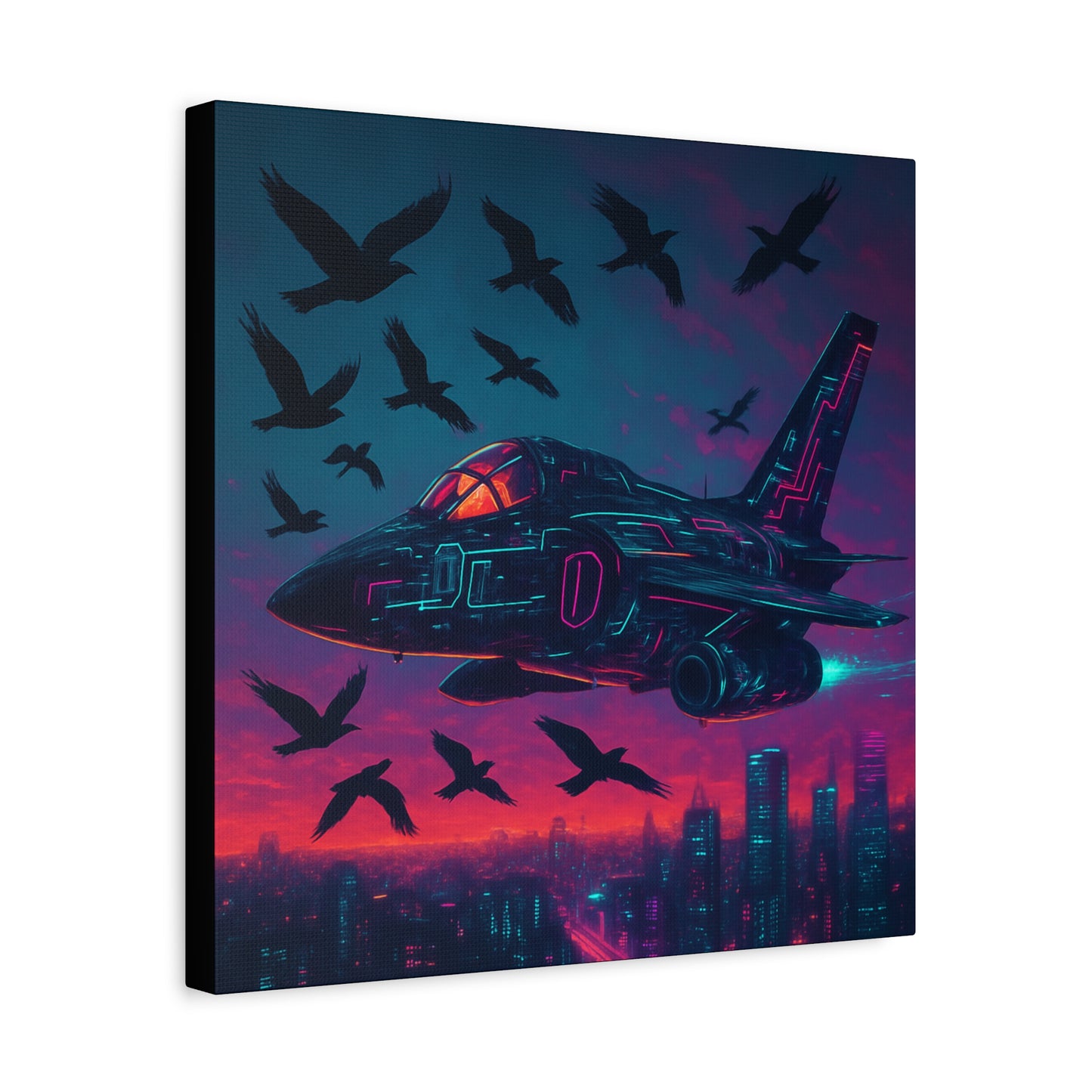 Neon Jet Flight Matte Canvas