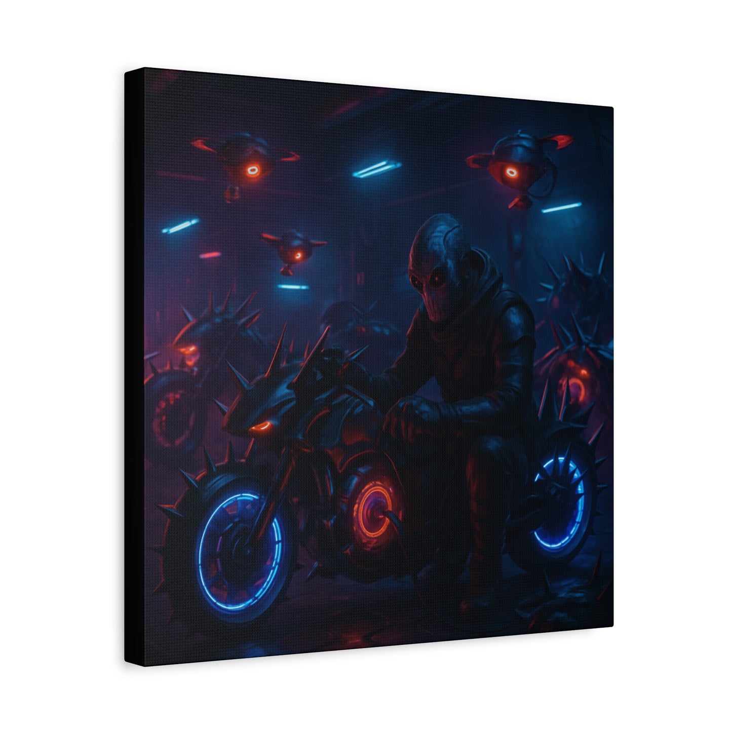 Alien Biker Matte Canvas