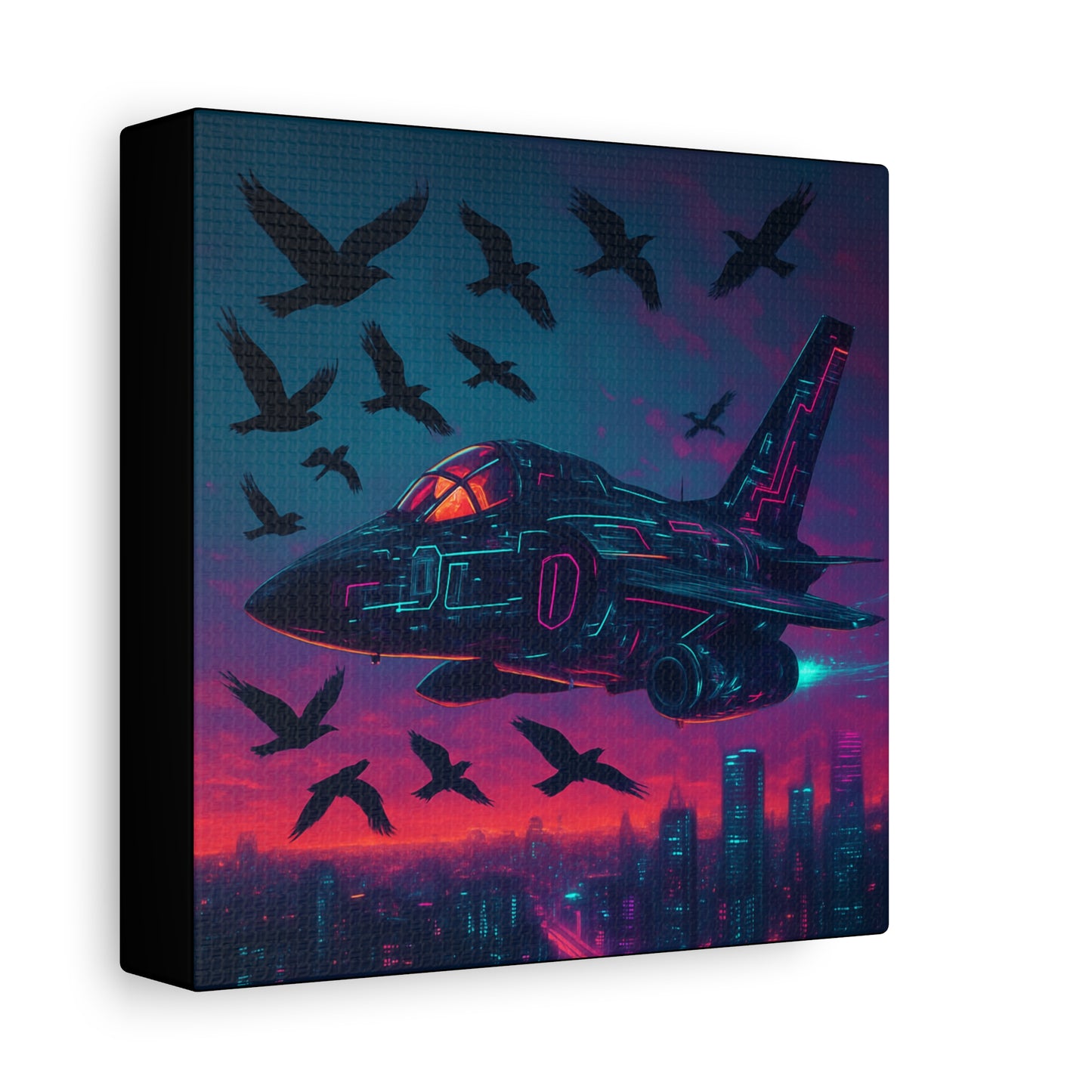 Neon Jet Flight Matte Canvas