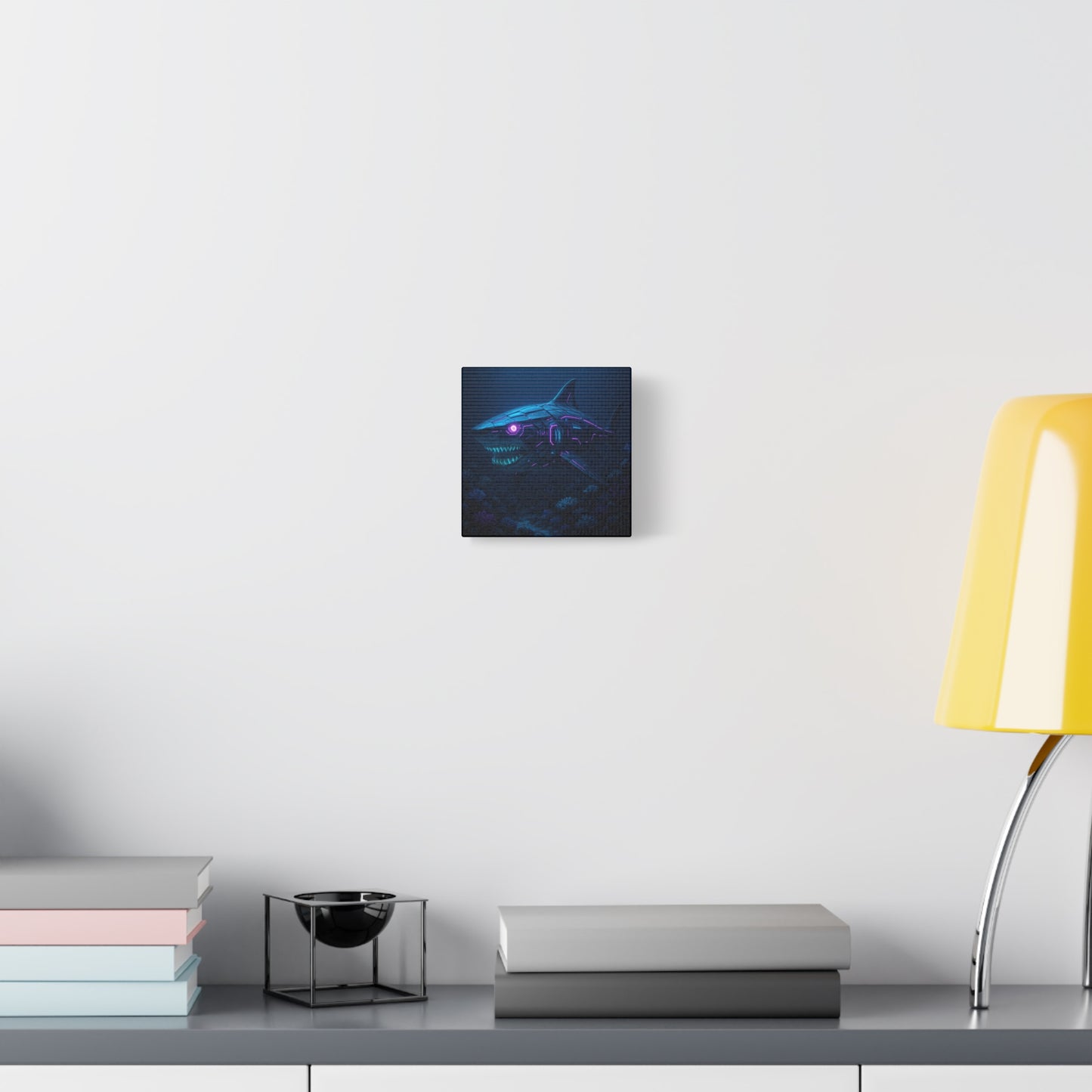 Cyber Shark Abyss Matte Canvas