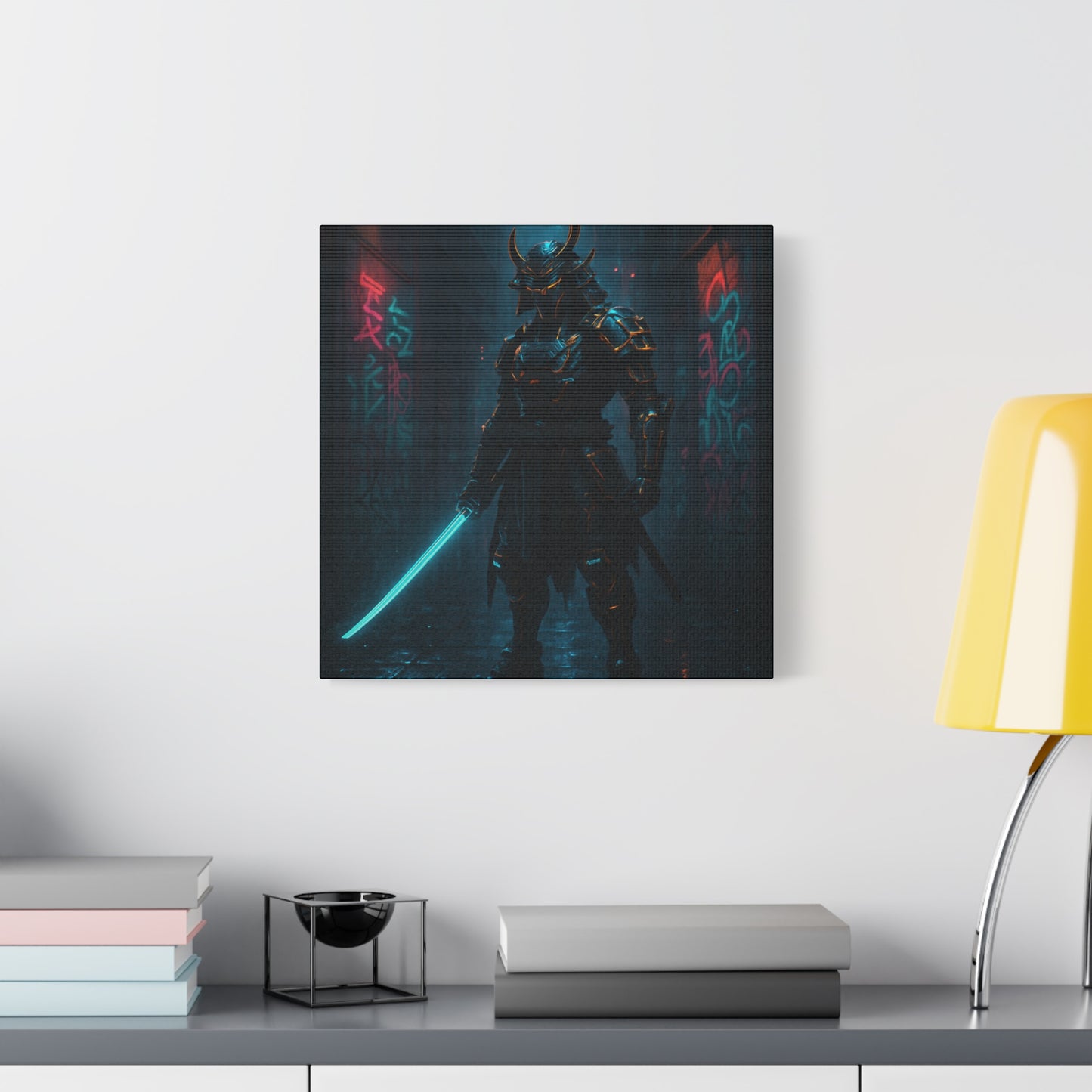 Cyber Samurai Warrior Matte Canvas
