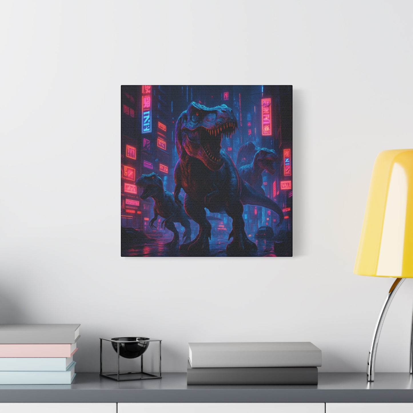 Cybercity Dinosaur Matte Canvas