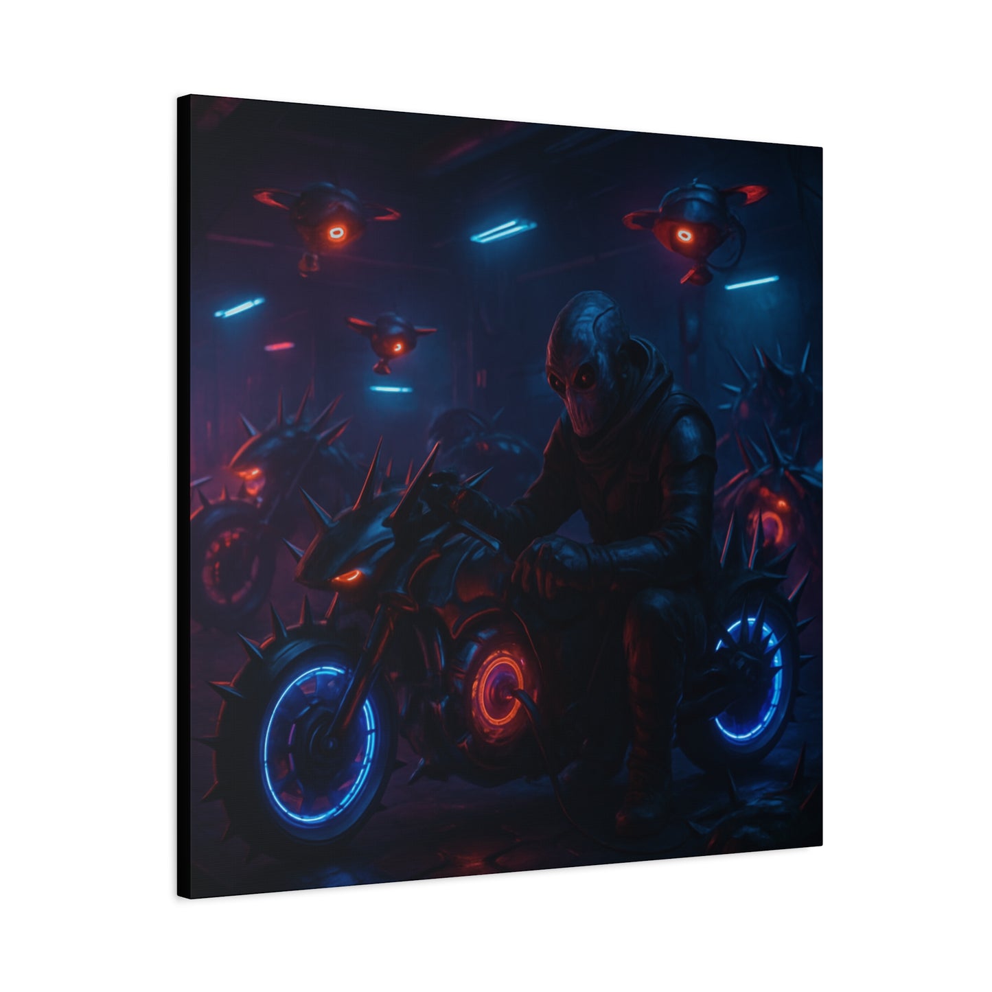 Alien Biker Matte Canvas