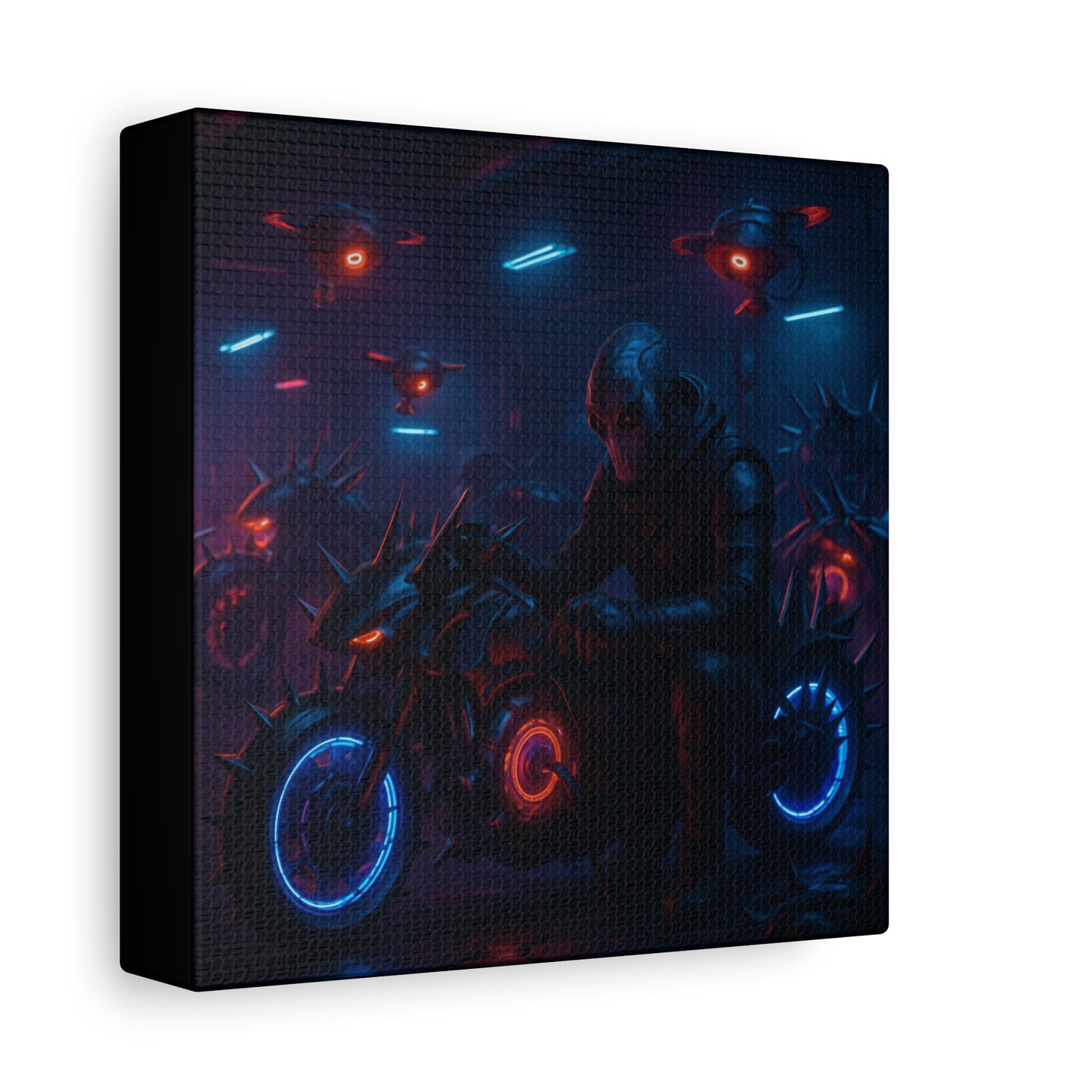 Alien Biker Matte Canvas