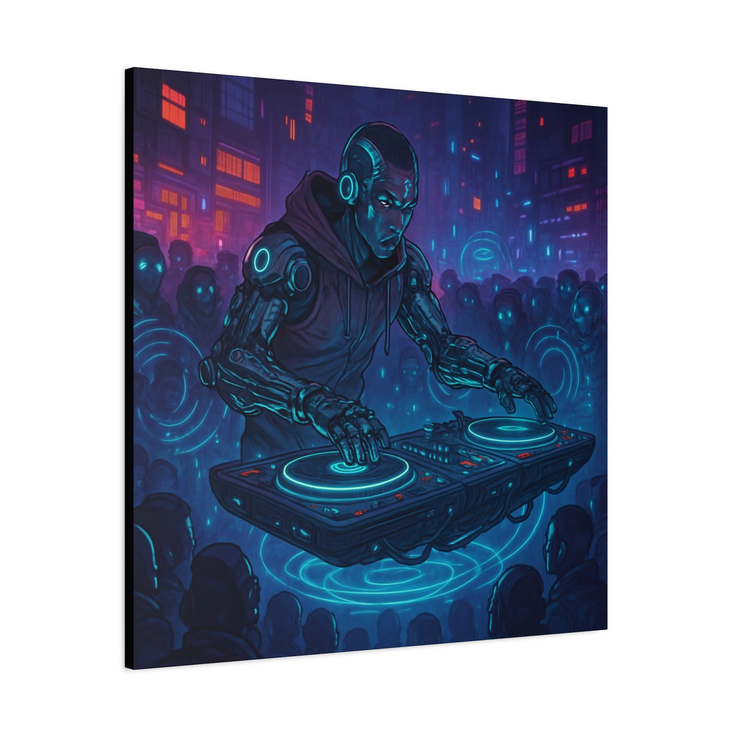 Cybernetic DJ Matte Canvas