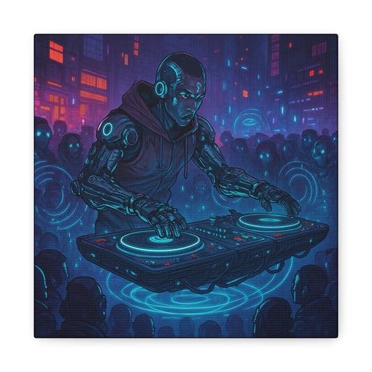 Cybernetic DJ Matte Canvas