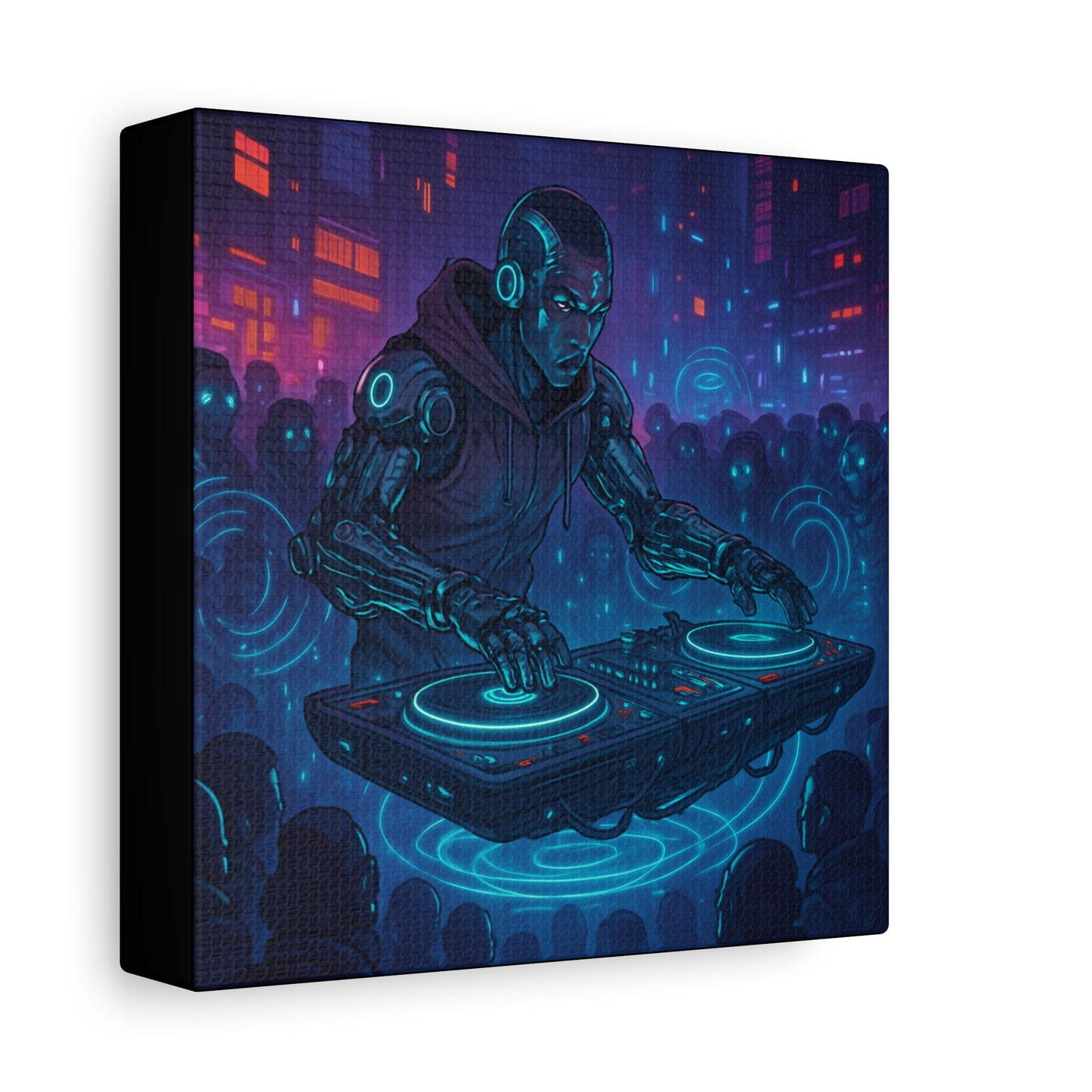 Cybernetic DJ Matte Canvas
