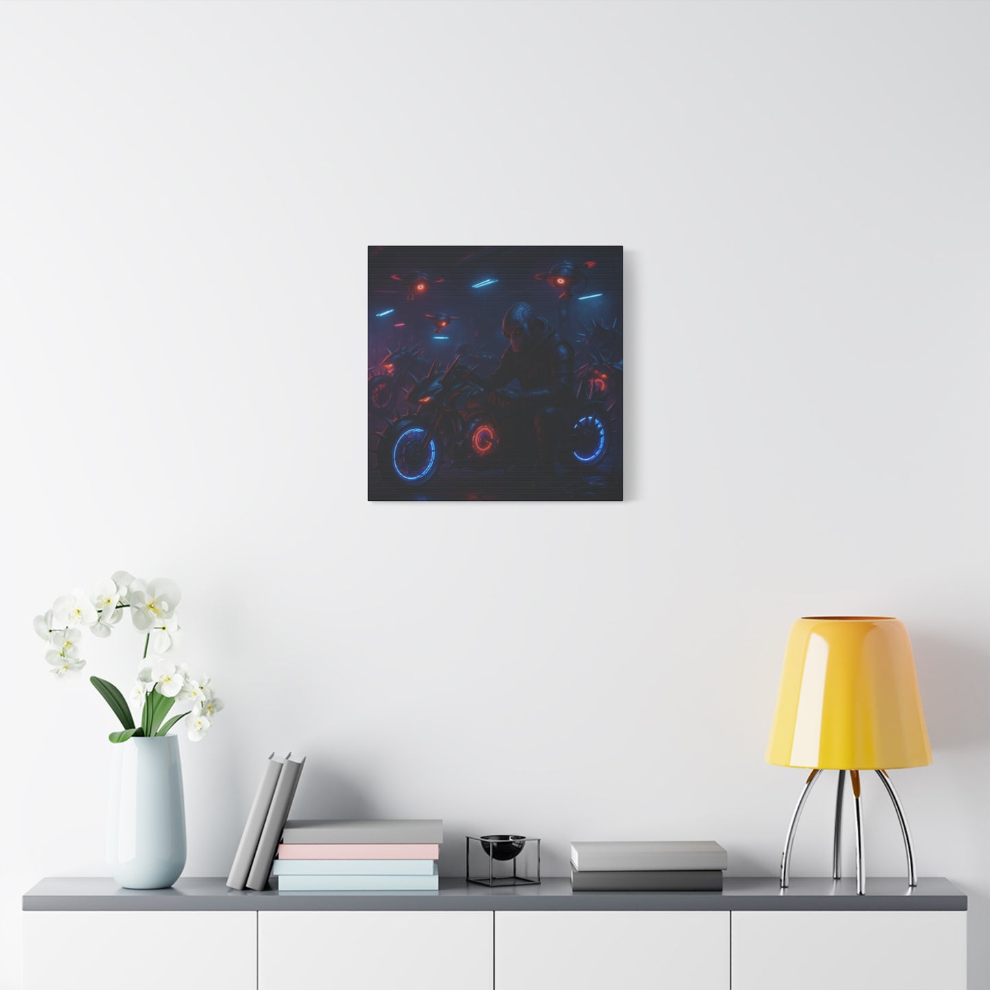 Alien Biker Matte Canvas