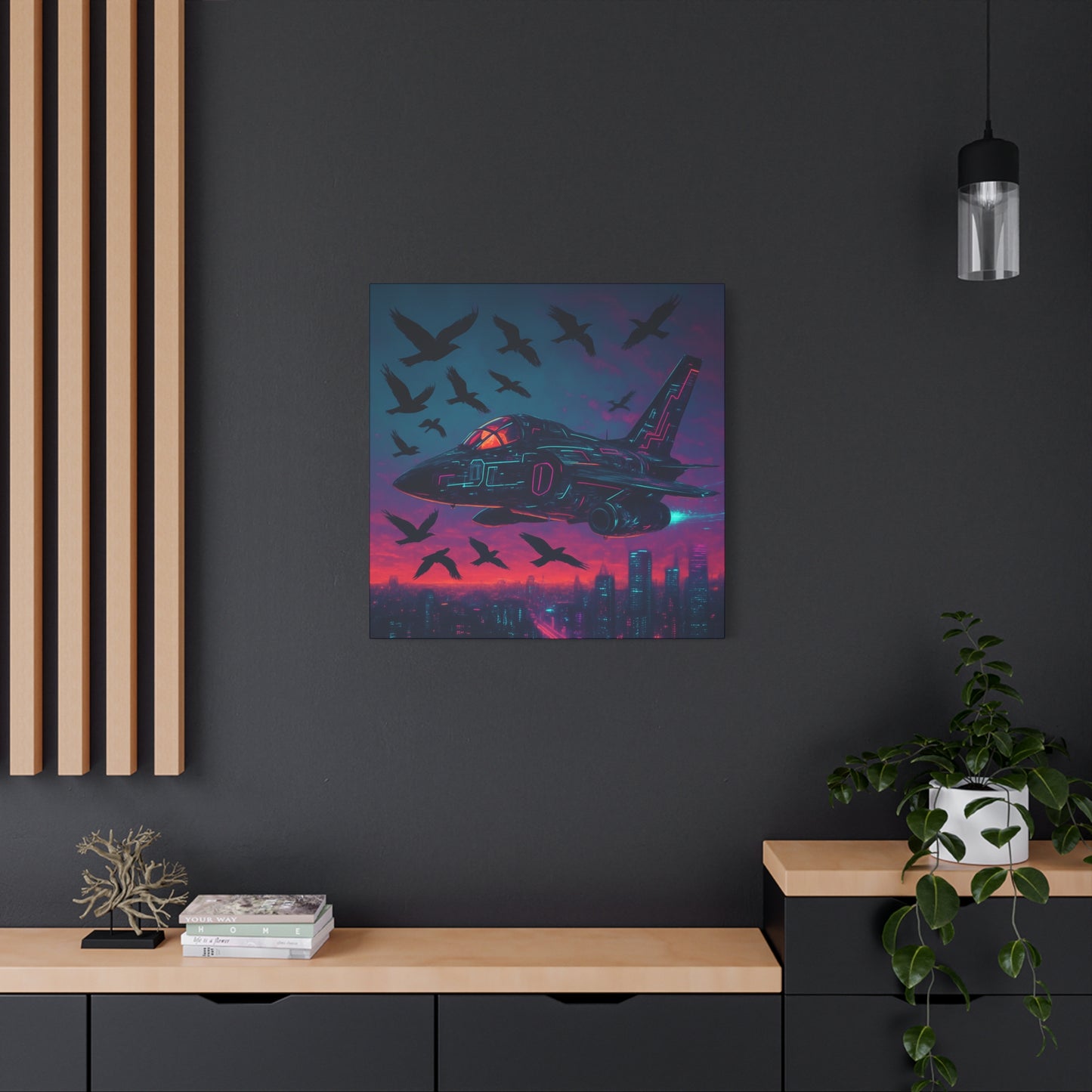 Neon Jet Flight Matte Canvas