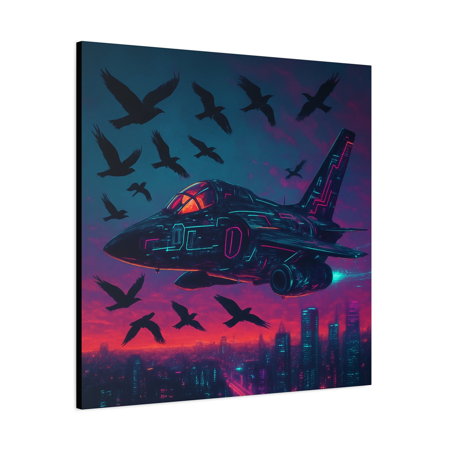 Neon Jet Flight Matte Canvas