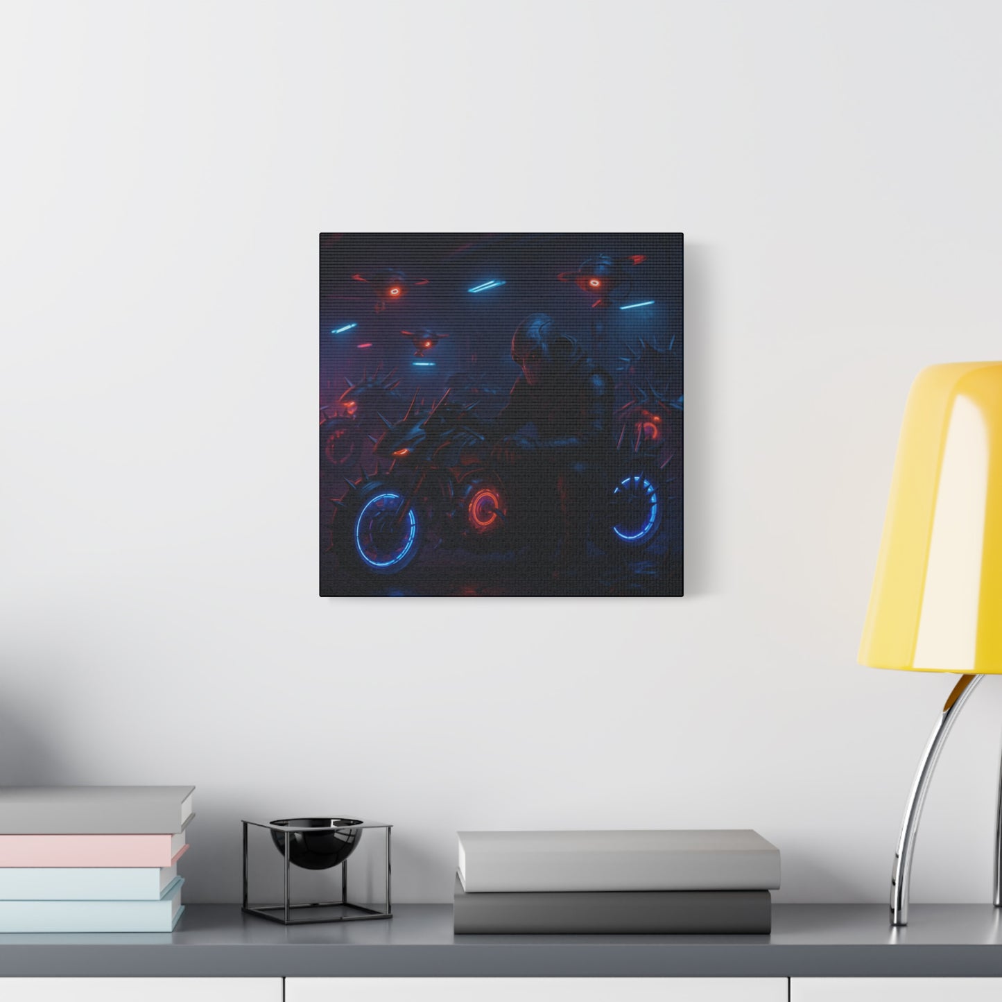 Alien Biker Matte Canvas