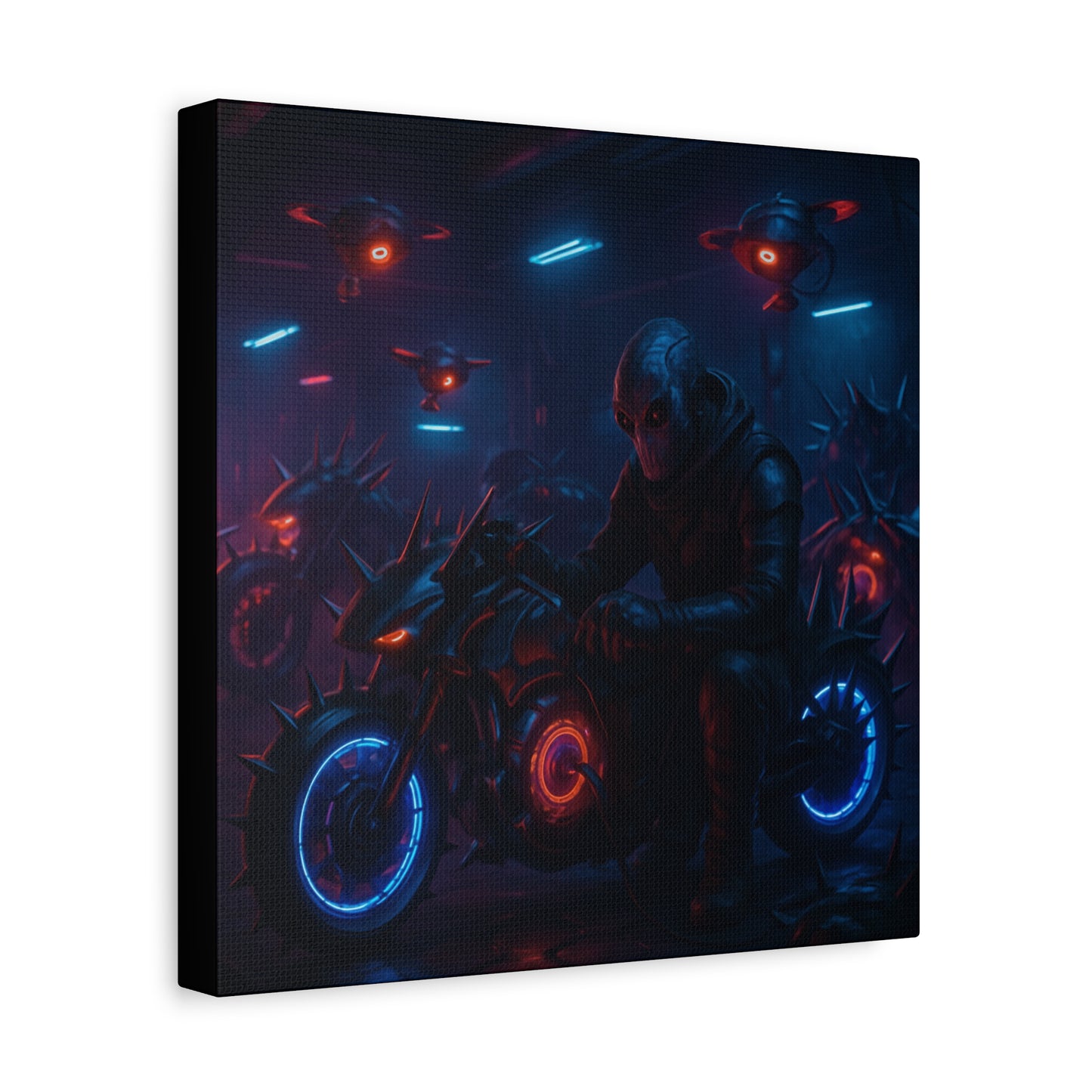 Alien Biker Matte Canvas