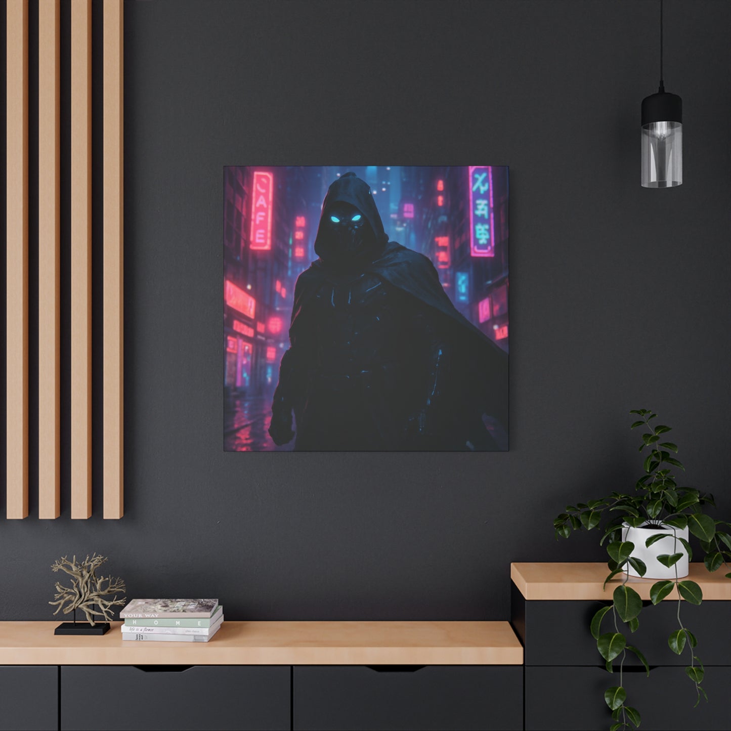 Neon Night Vigilante Matte Canvas