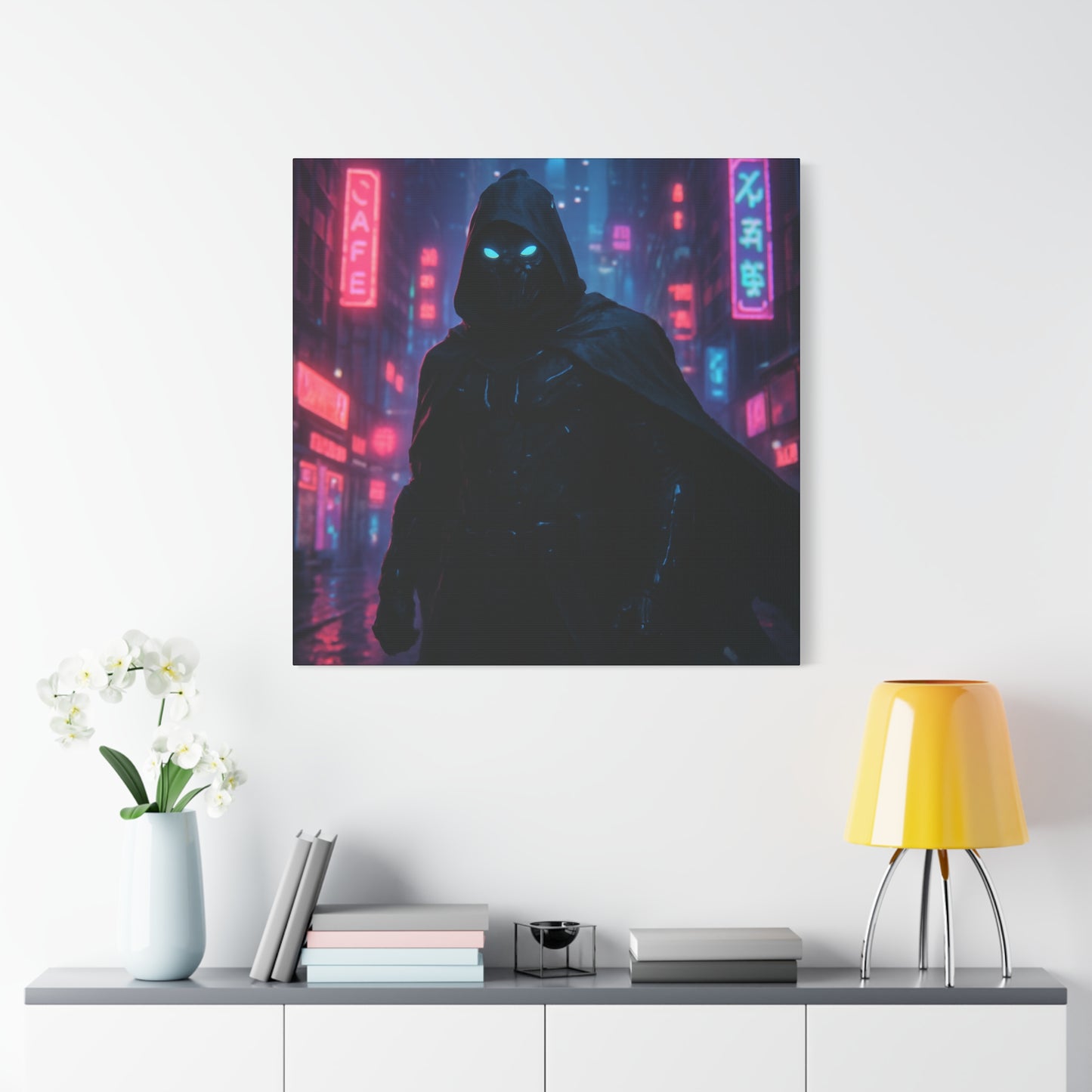 Neon Night Vigilante Matte Canvas
