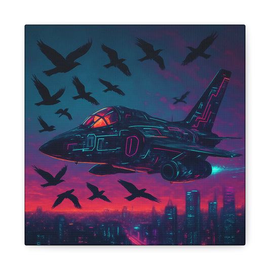 Neon Jet Flight Matte Canvas