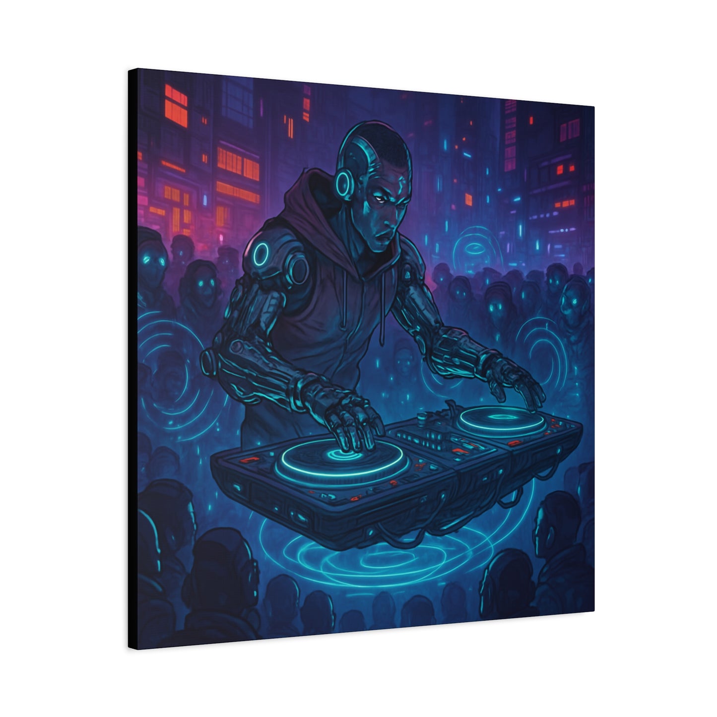 Cybernetic DJ Matte Canvas