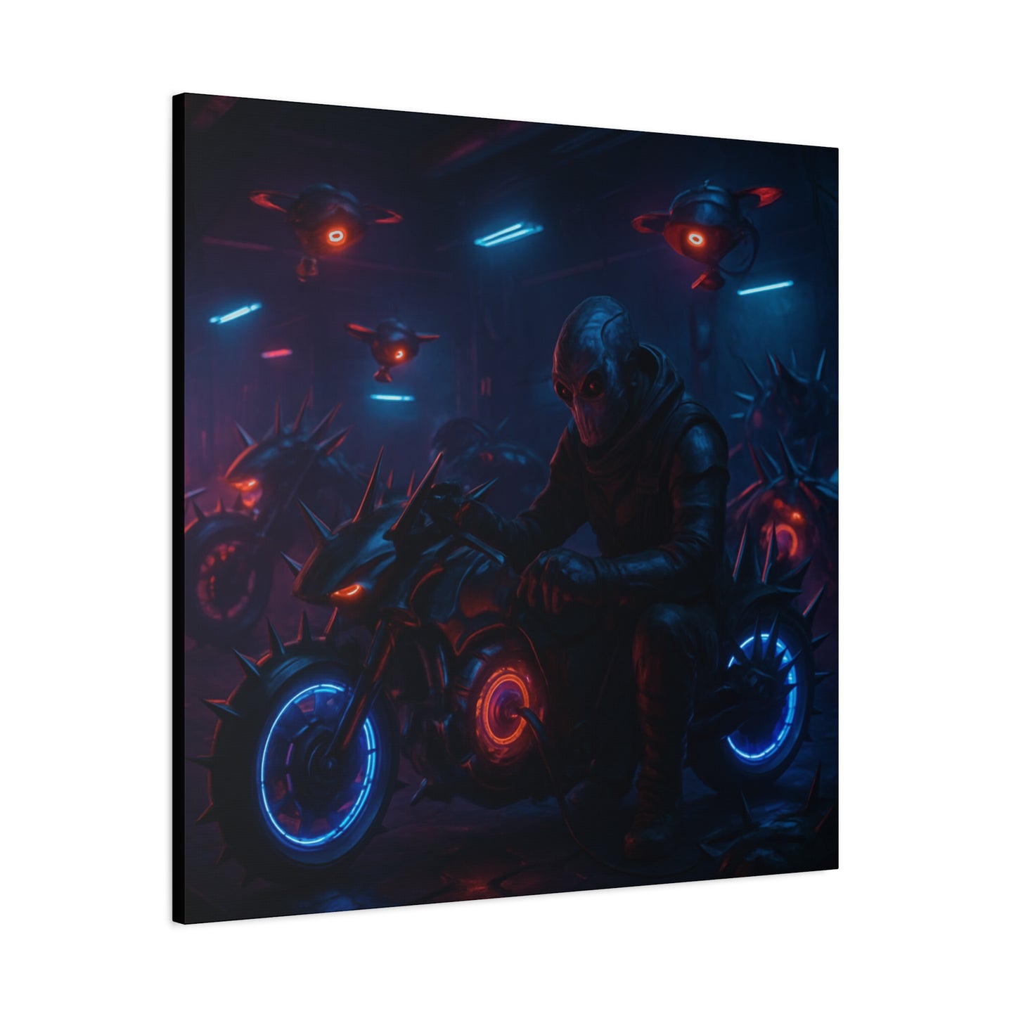 Alien Biker Matte Canvas