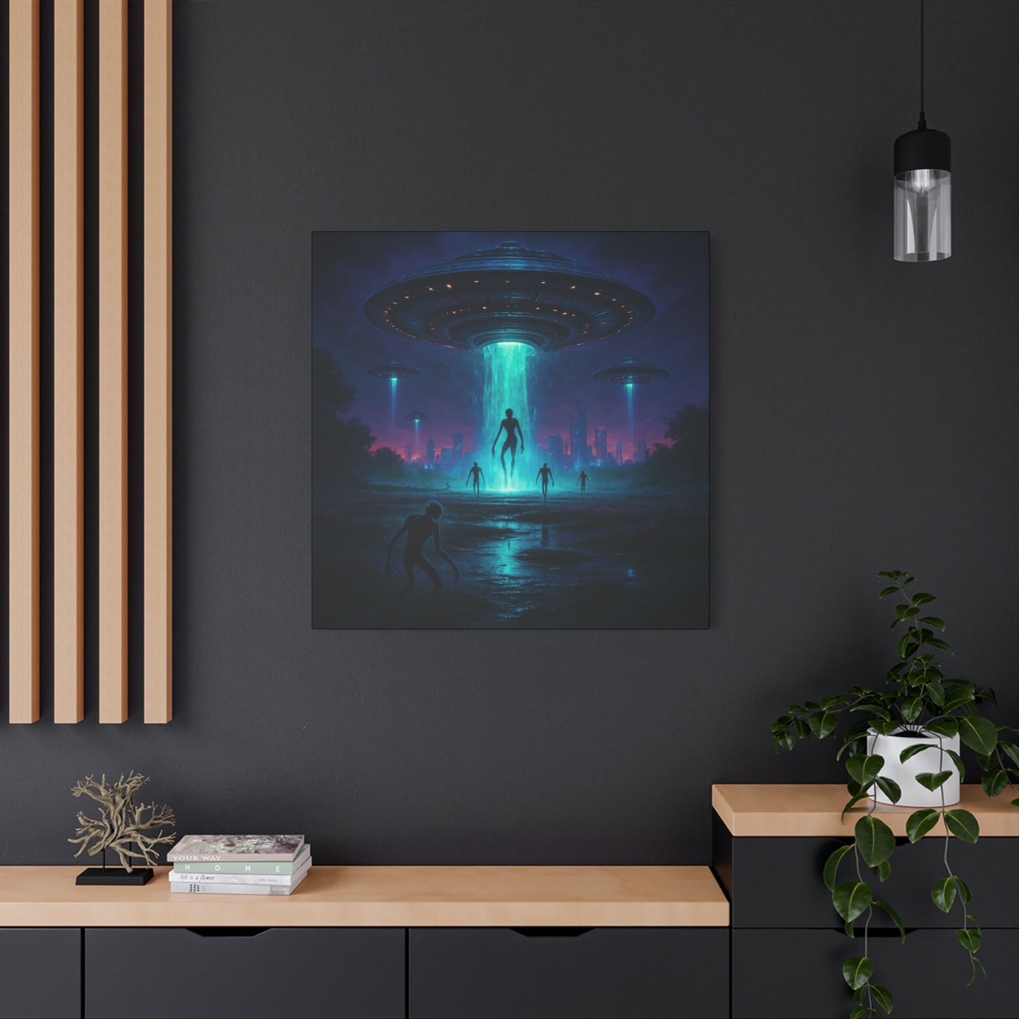 Alien Abduction Matte Canvas
