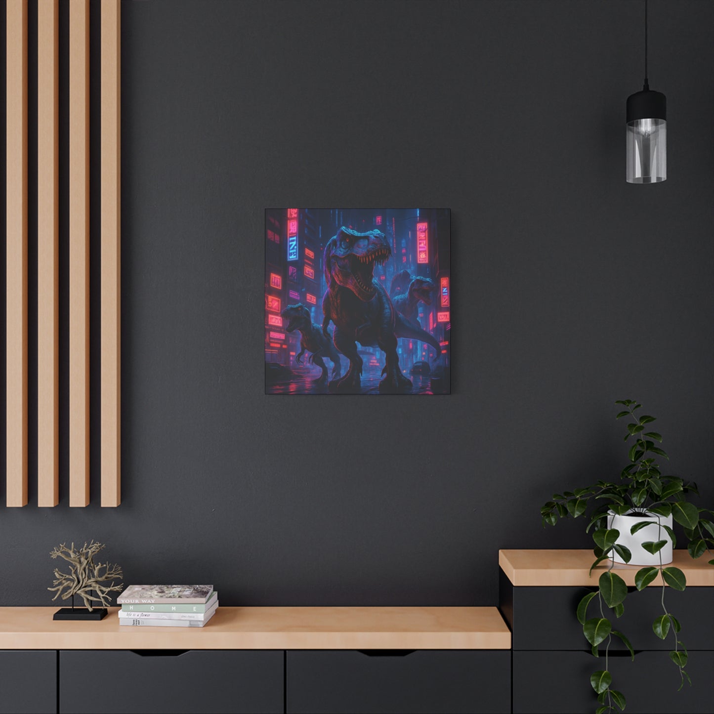 Cybercity Dinosaur Matte Canvas