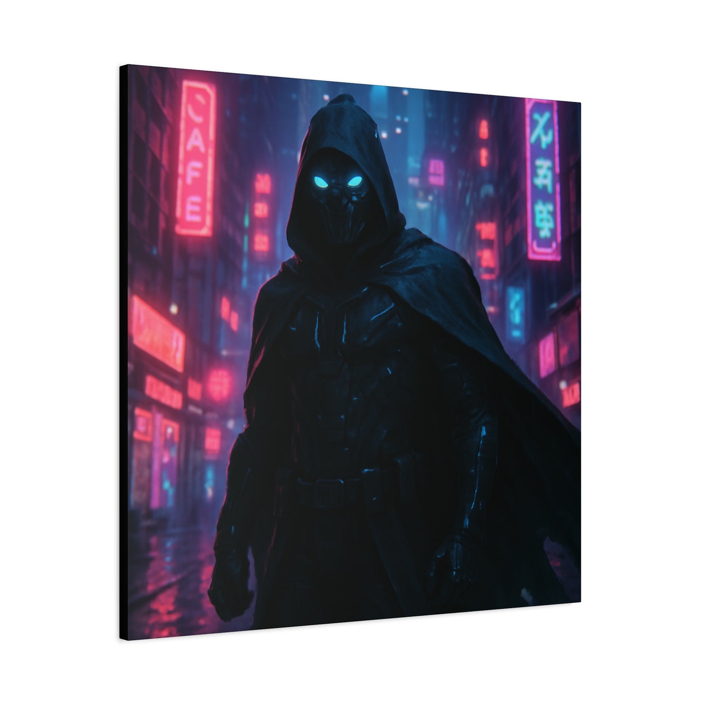 Neon Night Vigilante Matte Canvas