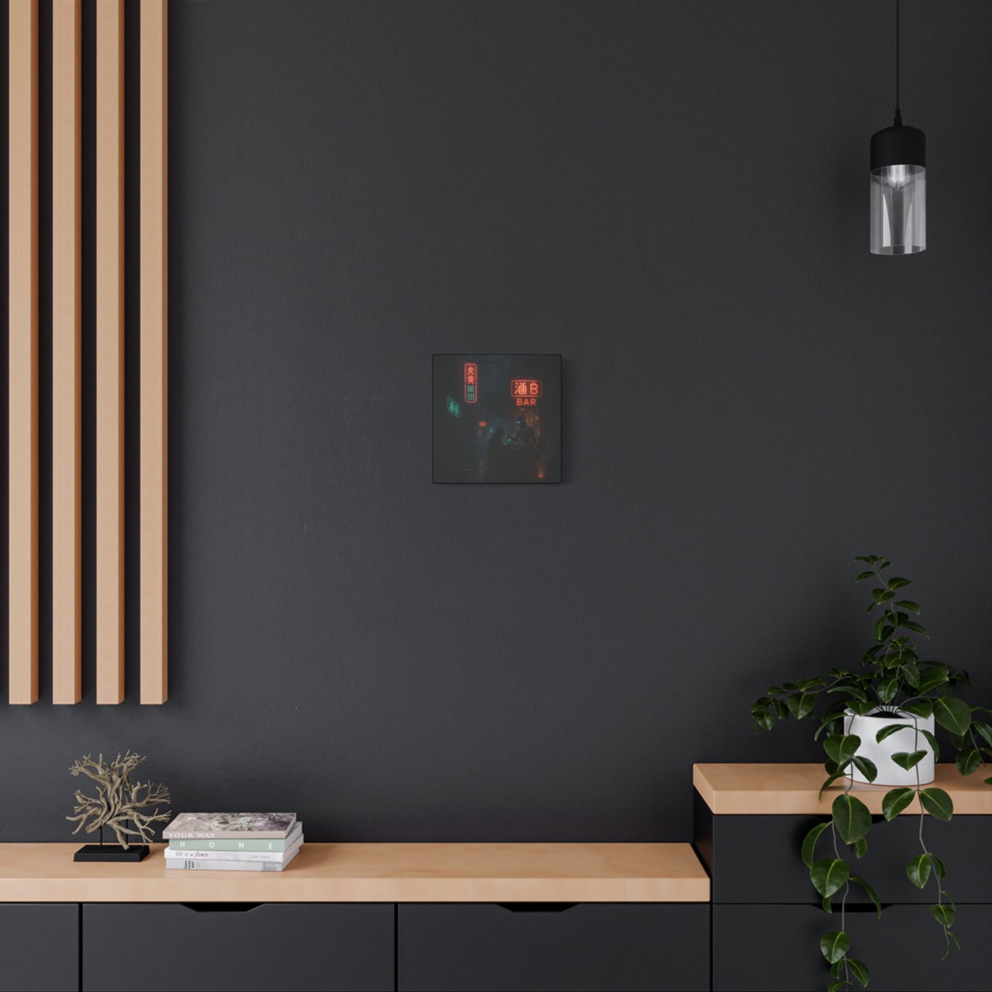 Neon Alley Bar Matte Canvas