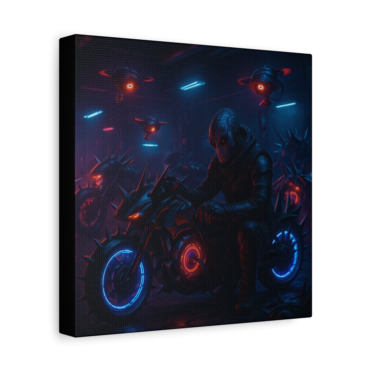 Alien Biker Matte Canvas