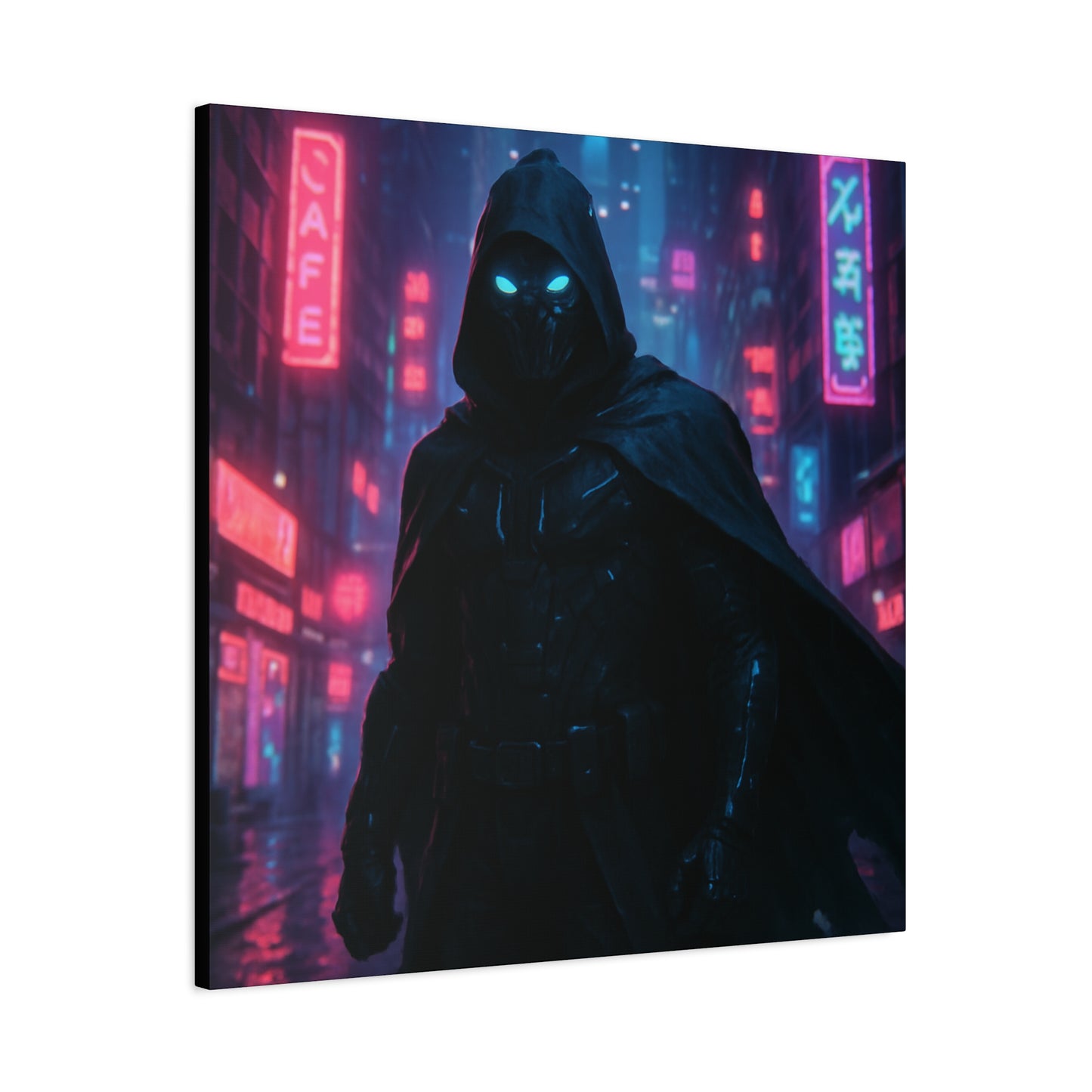 Neon Night Vigilante Matte Canvas