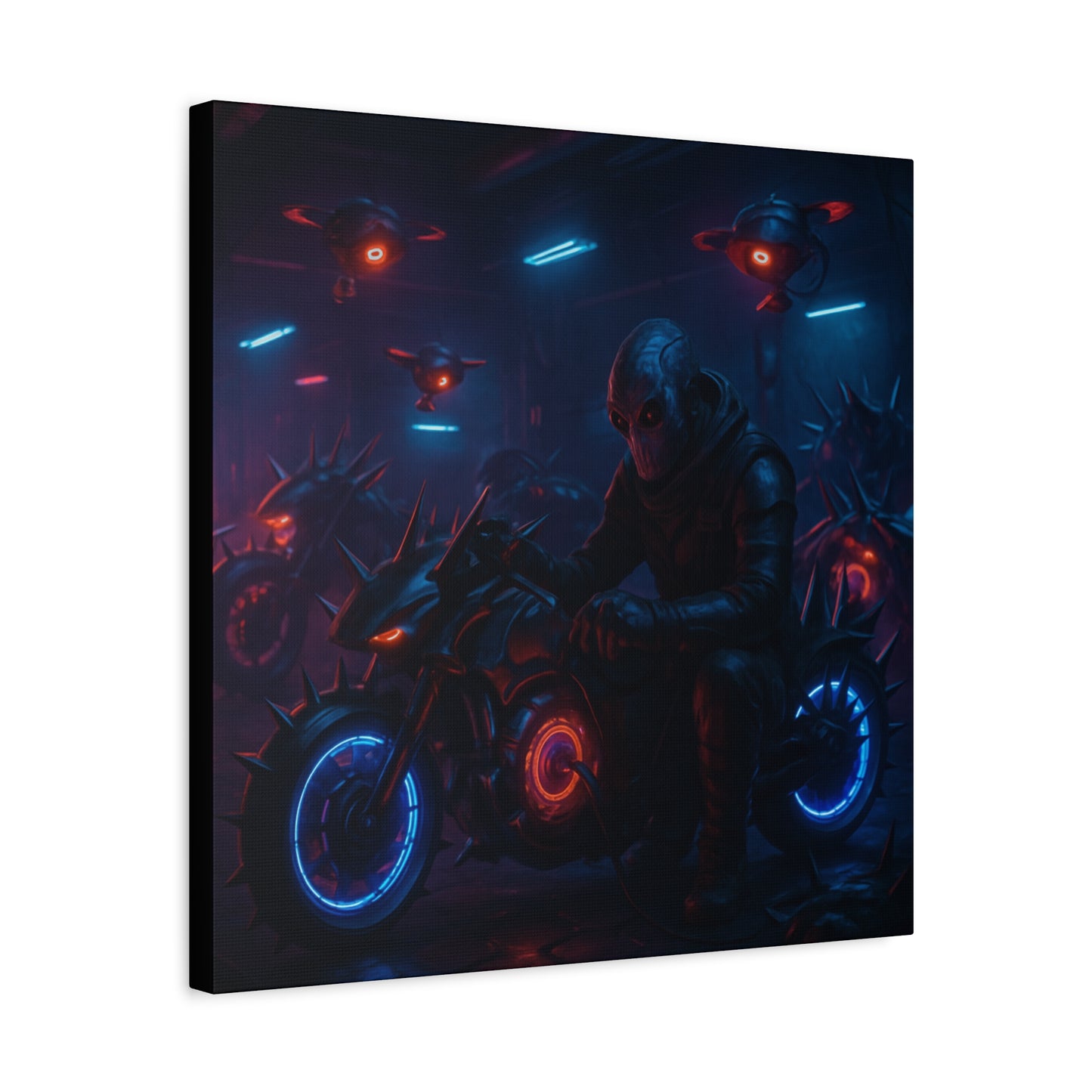 Alien Biker Matte Canvas