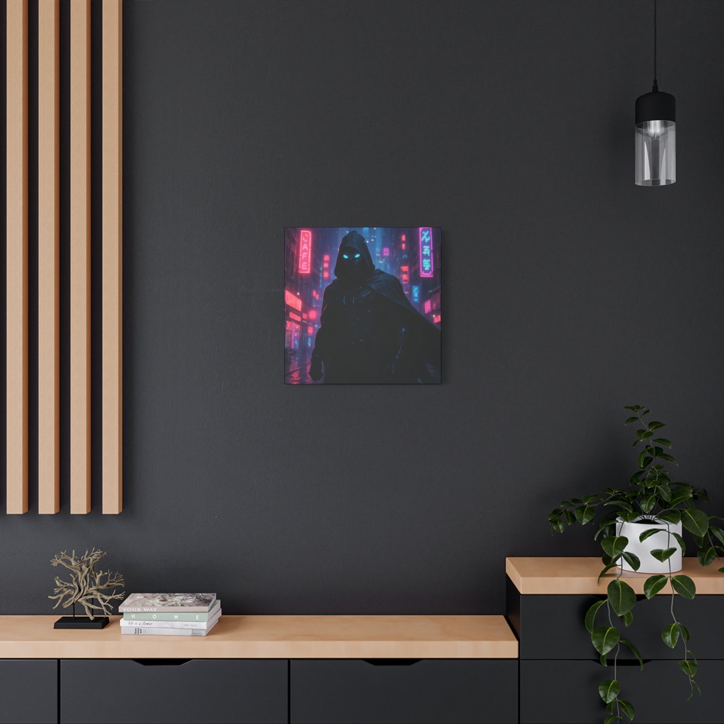 Neon Night Vigilante Matte Canvas
