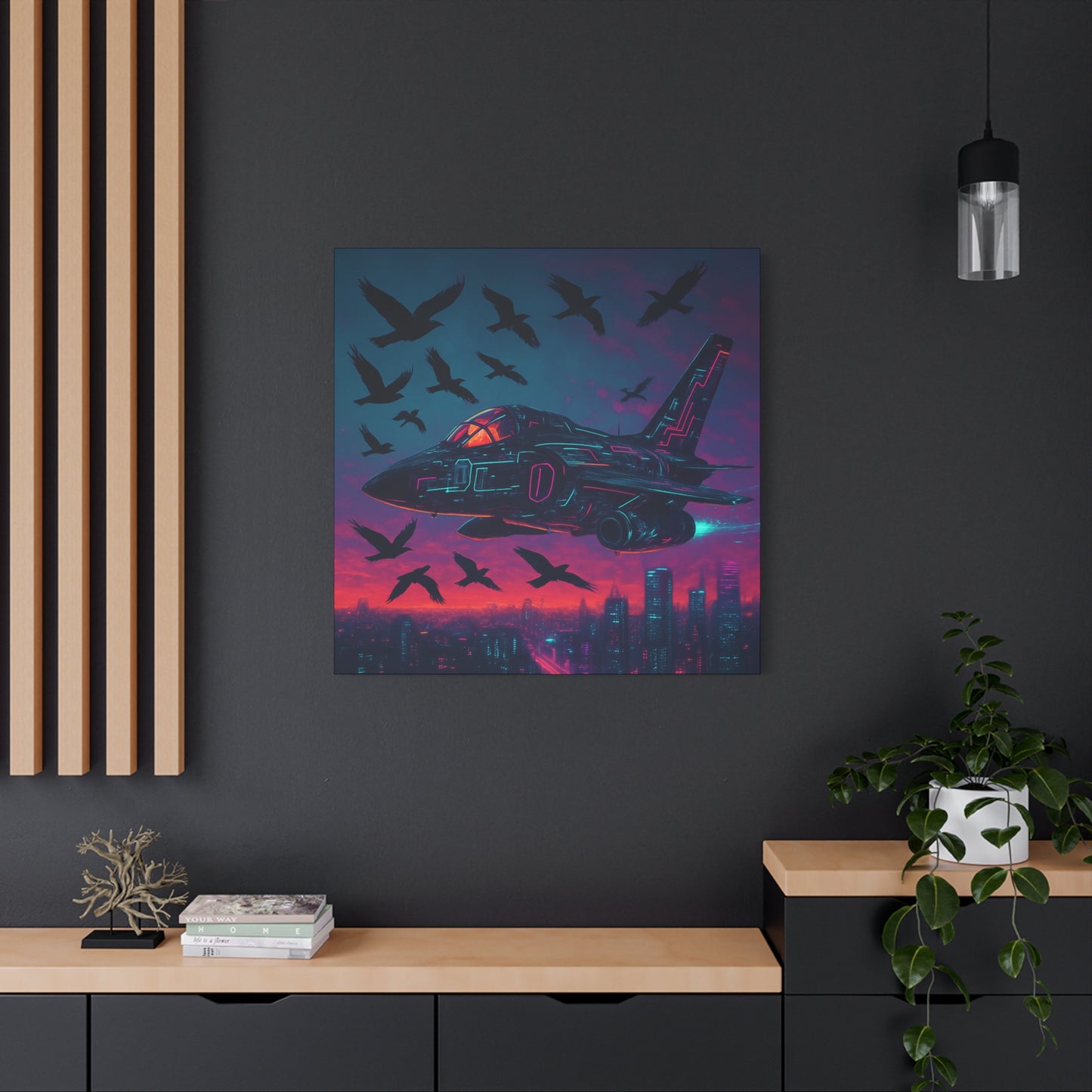 Neon Jet Flight Matte Canvas
