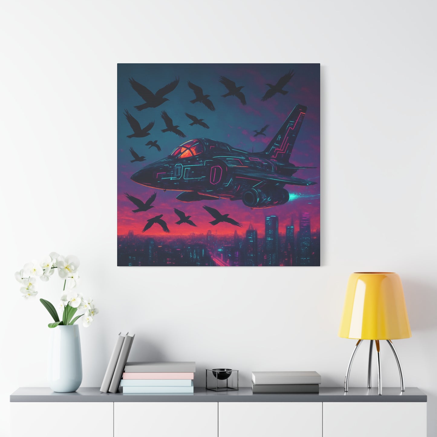 Neon Jet Flight Matte Canvas