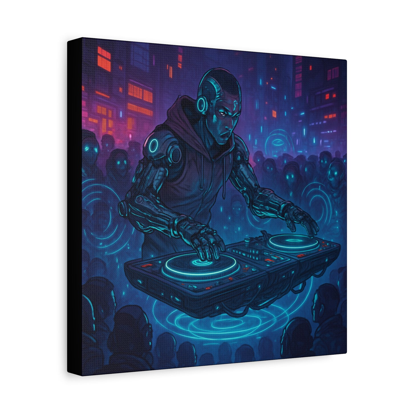 Cybernetic DJ Matte Canvas
