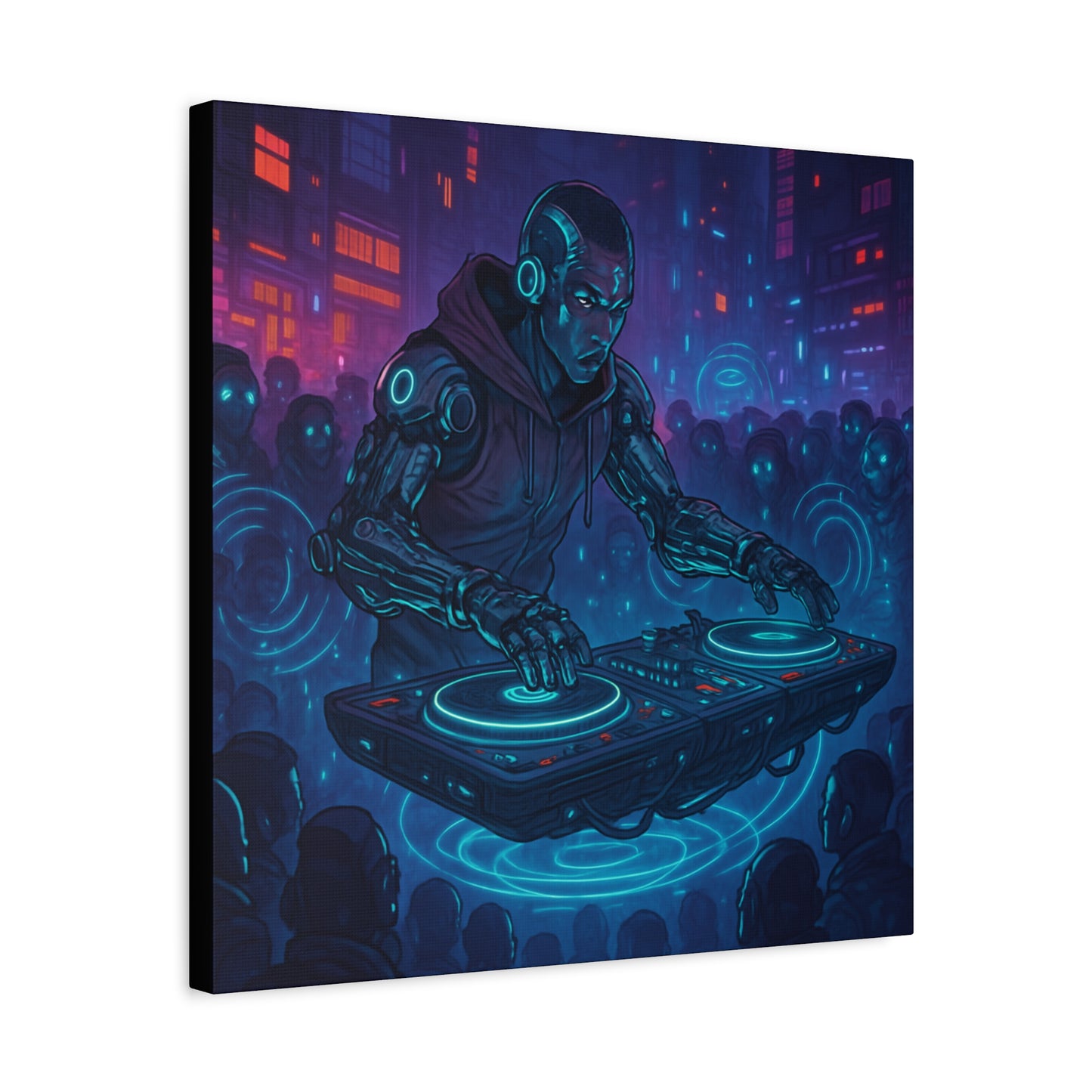 Cybernetic DJ Matte Canvas