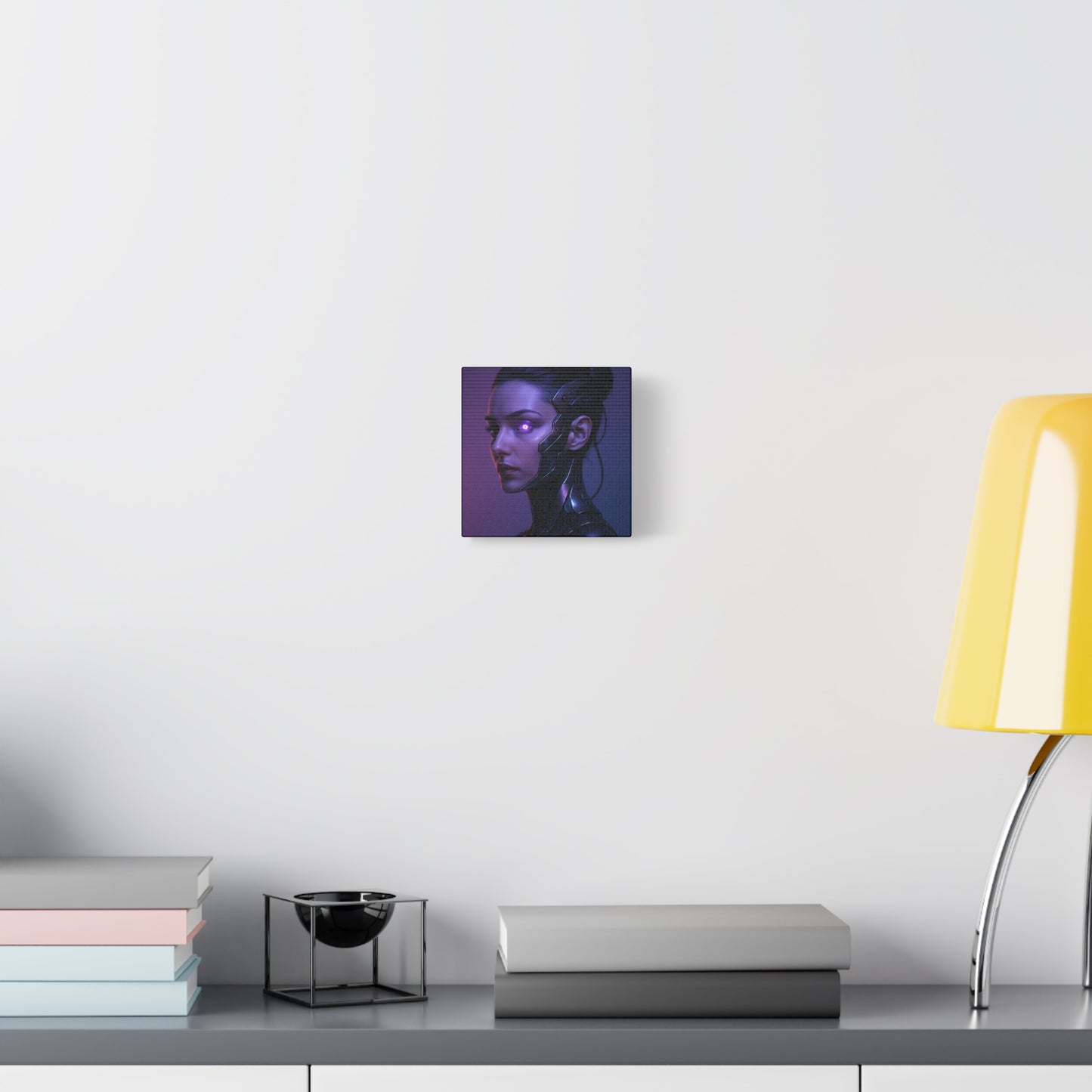 Futuristic Female Cyborg Matte Canvas