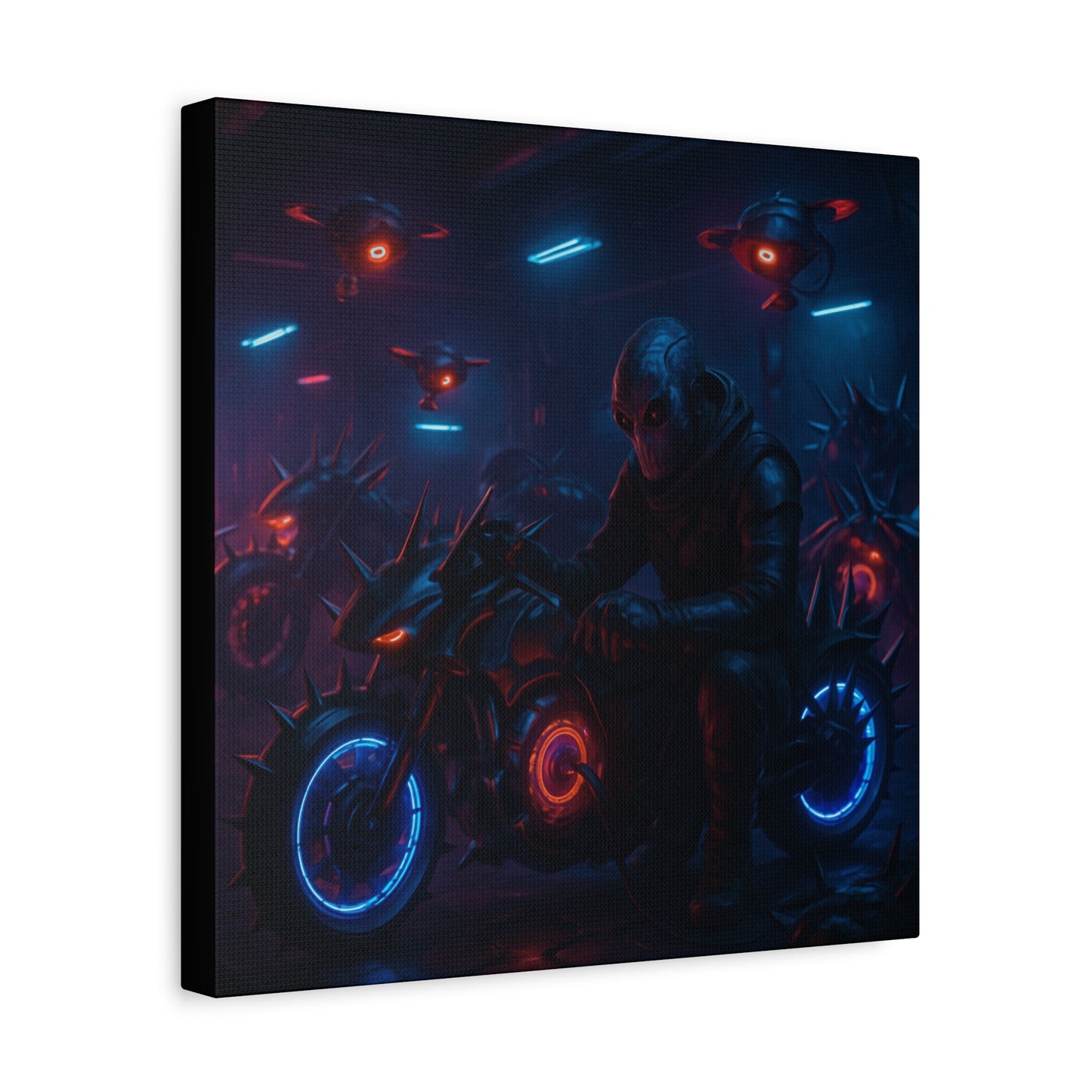 Alien Biker Matte Canvas