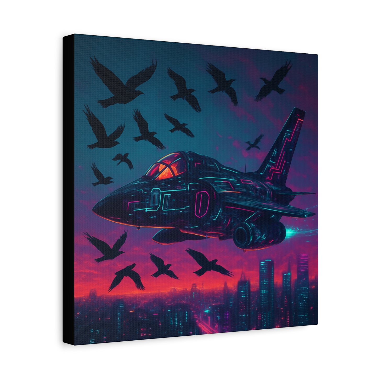 Neon Jet Flight Matte Canvas