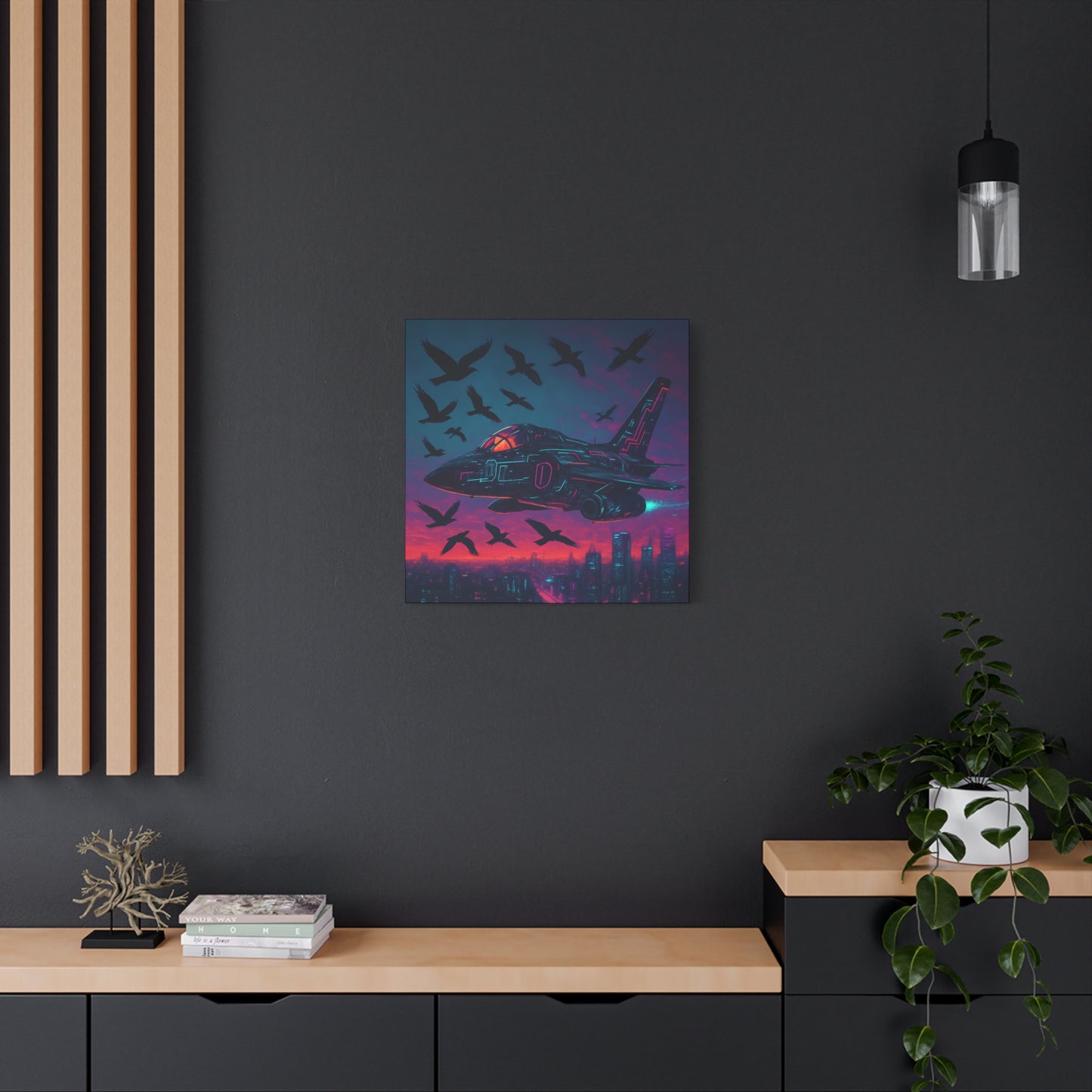 Neon Jet Flight Matte Canvas
