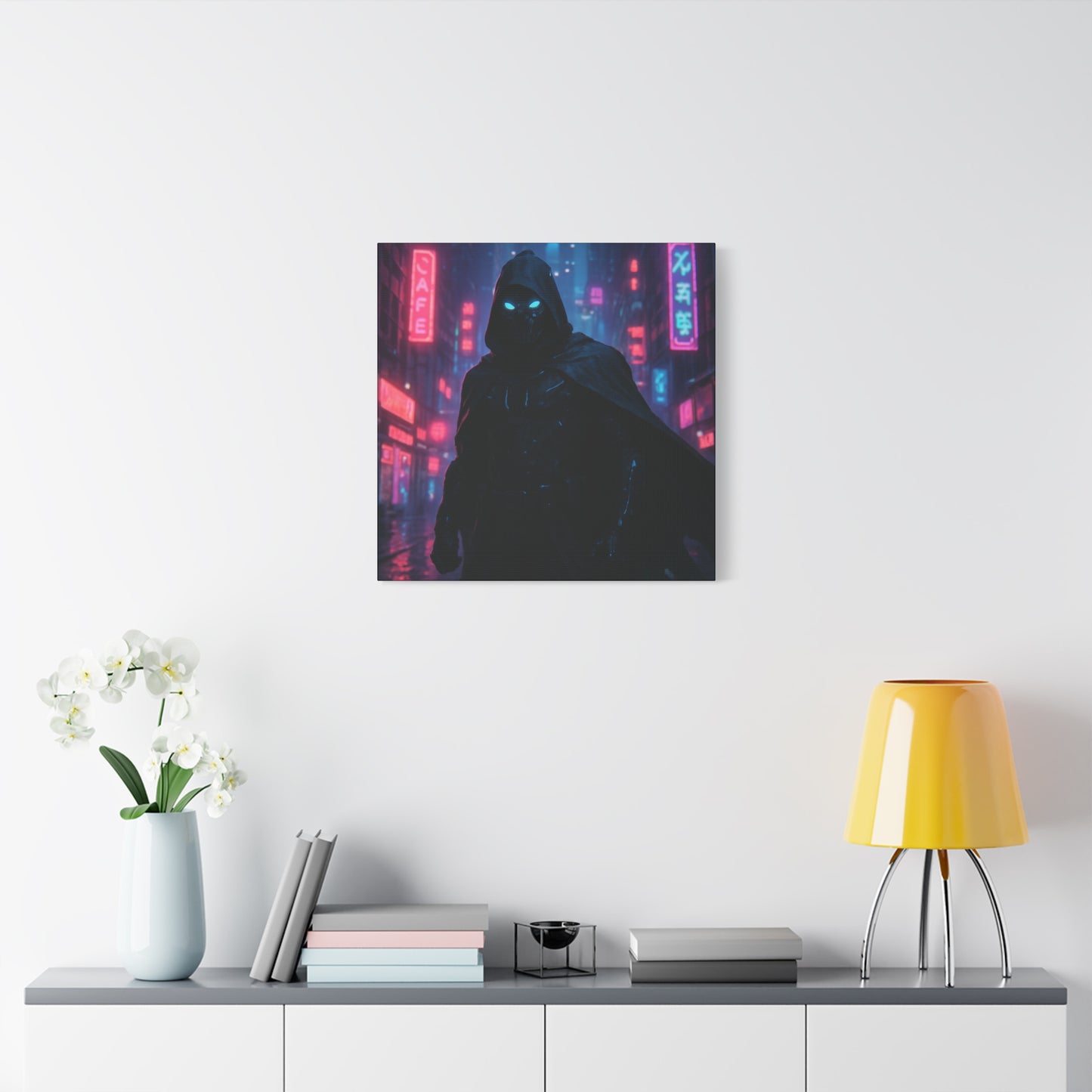 Neon Night Vigilante Matte Canvas