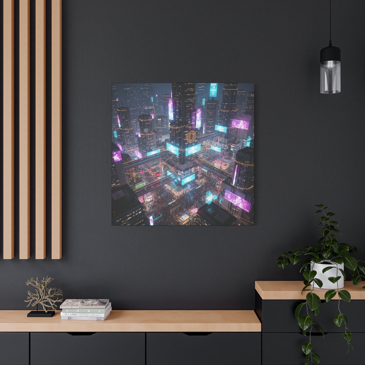 Cyber City Christmas Nightscape