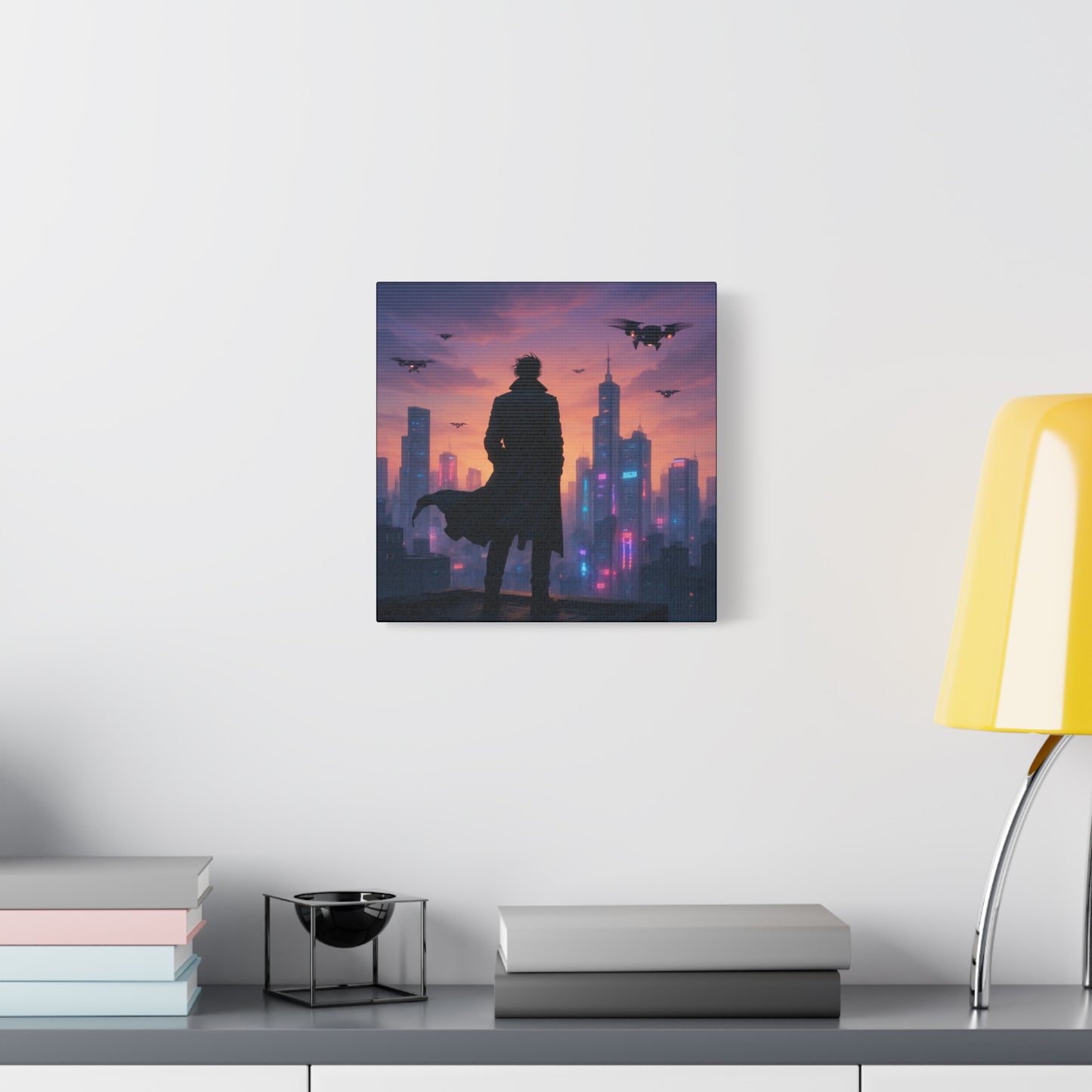 Future Skyline Sentinel Matte Canvas