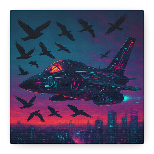 Neon Jet Flight Matte Canvas