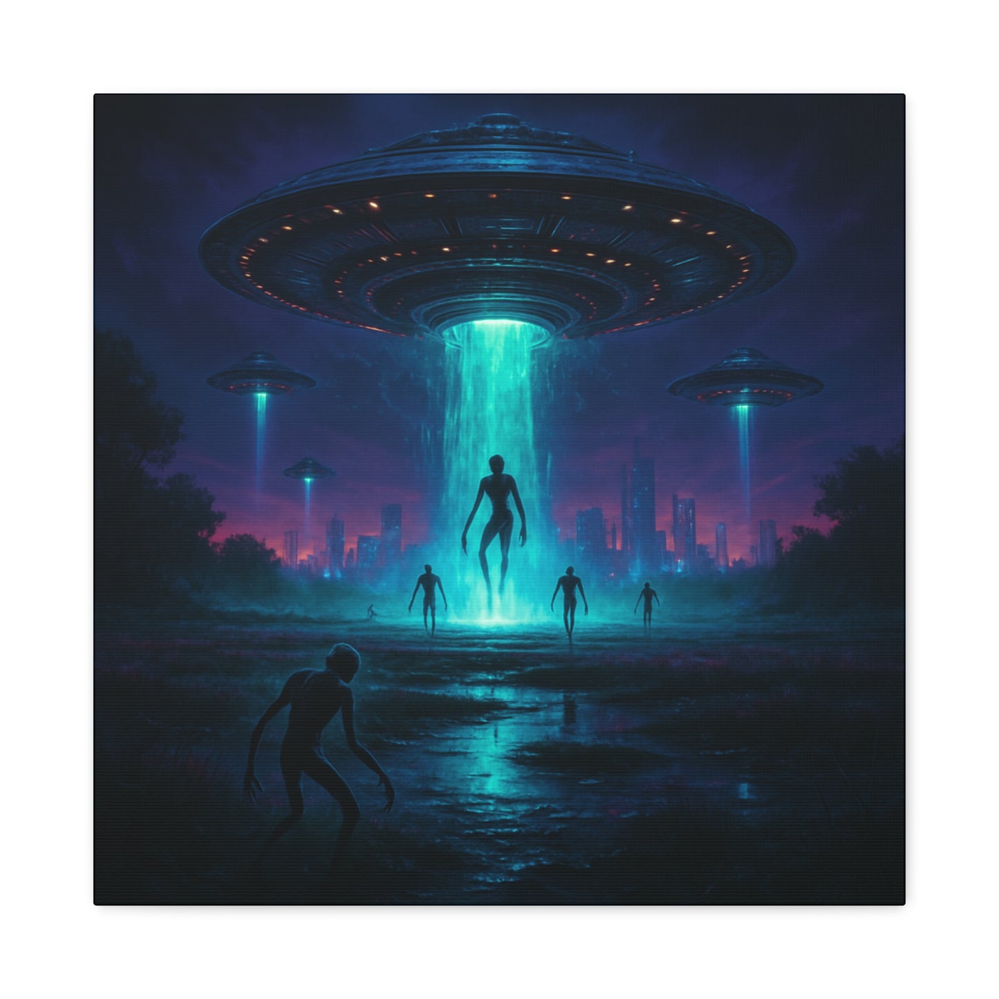 Alien Abduction Matte Canvas