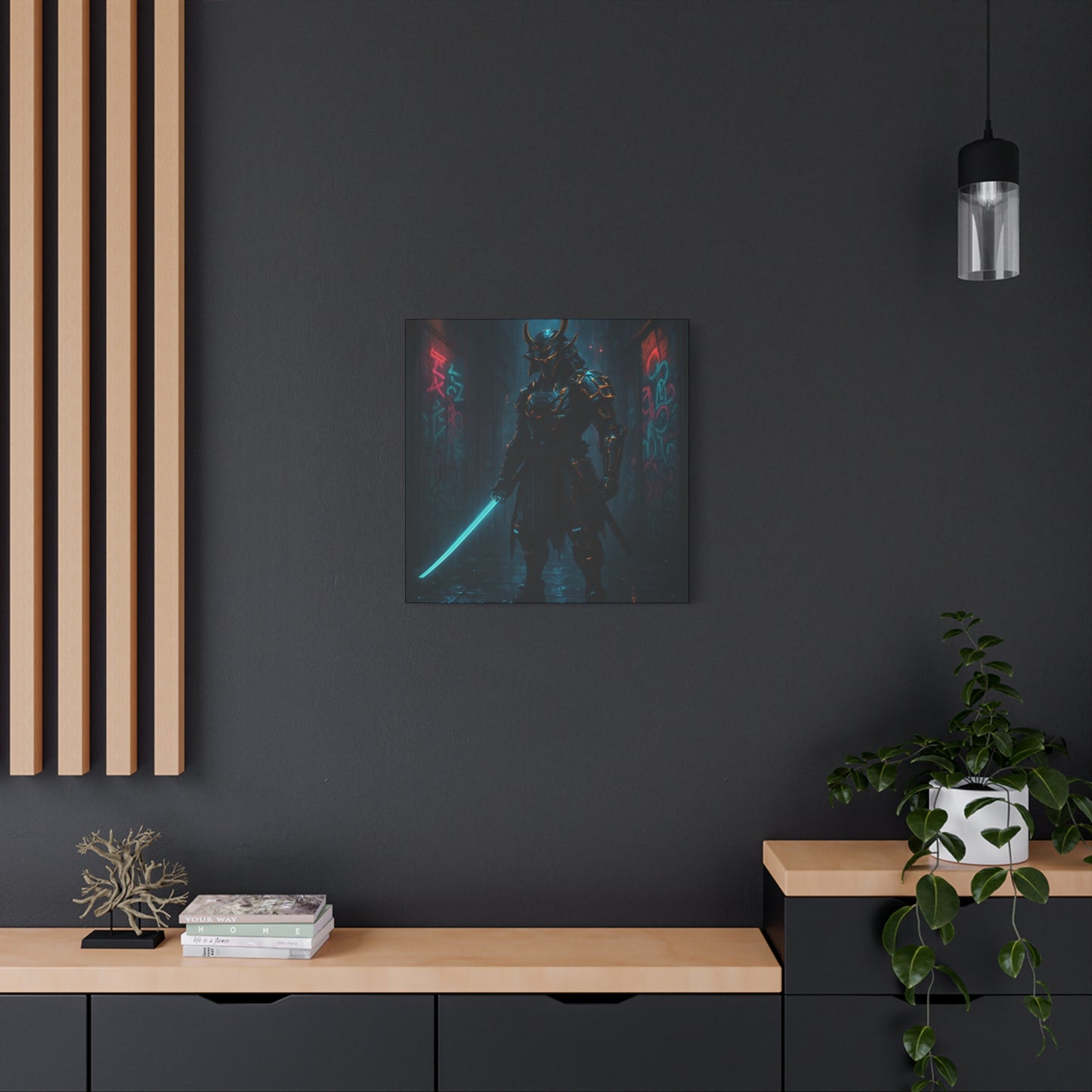 Cyber Samurai Warrior Matte Canvas