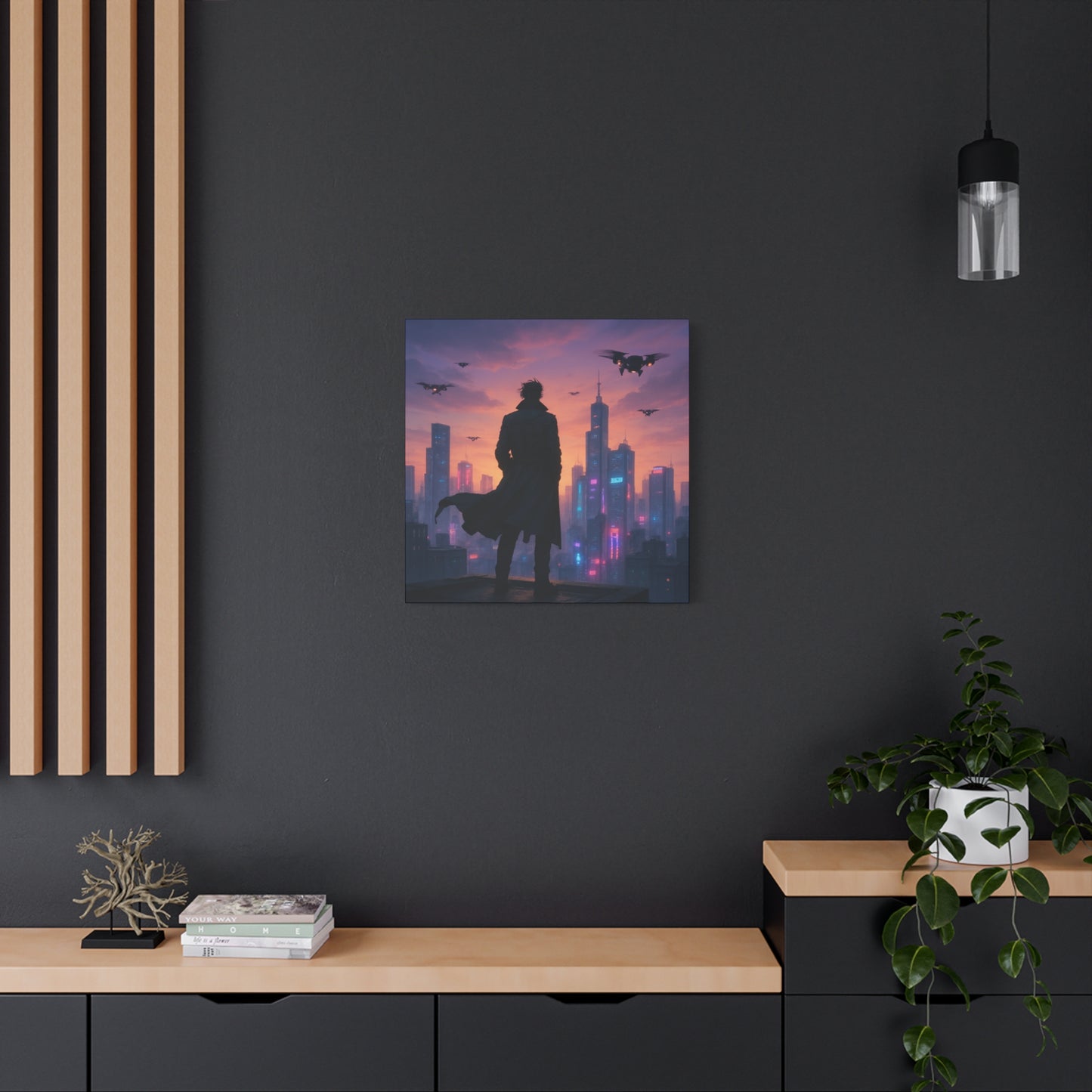 Future Skyline Sentinel Matte Canvas