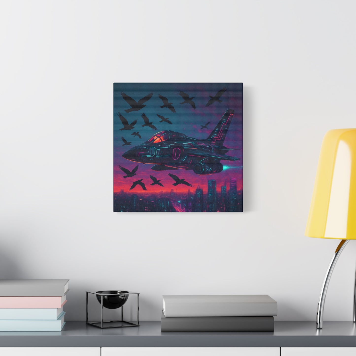 Neon Jet Flight Matte Canvas