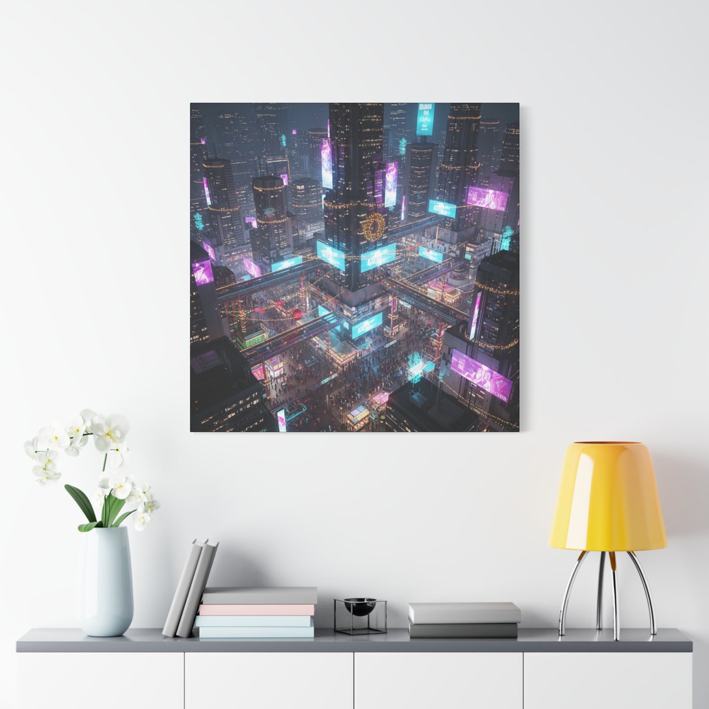 Cyber City Christmas Nightscape