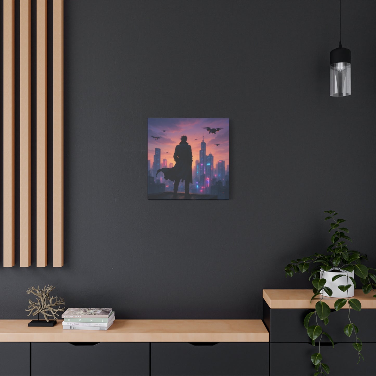 Future Skyline Sentinel Matte Canvas
