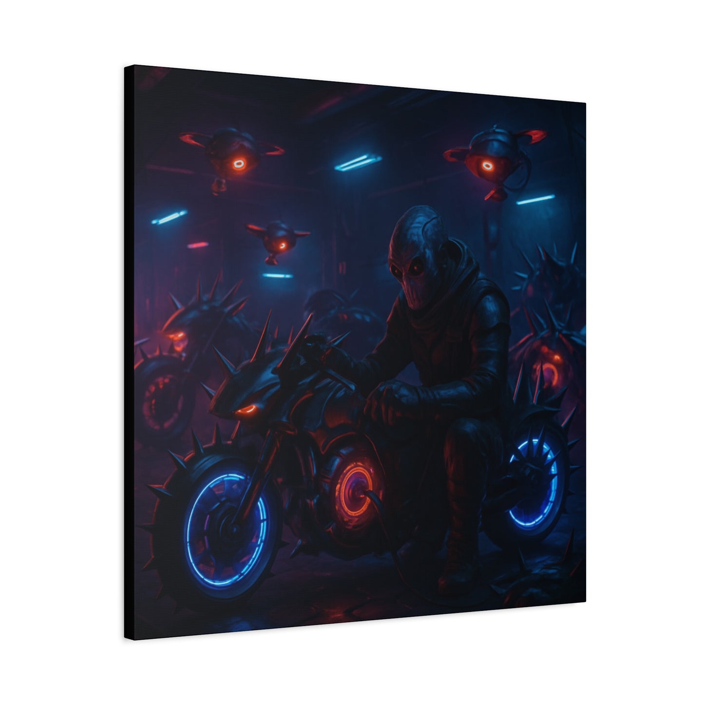 Alien Biker Matte Canvas