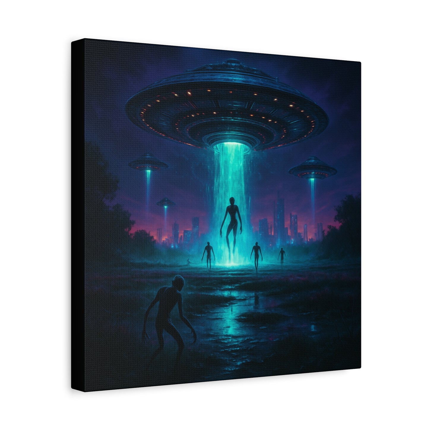 Alien Abduction Matte Canvas