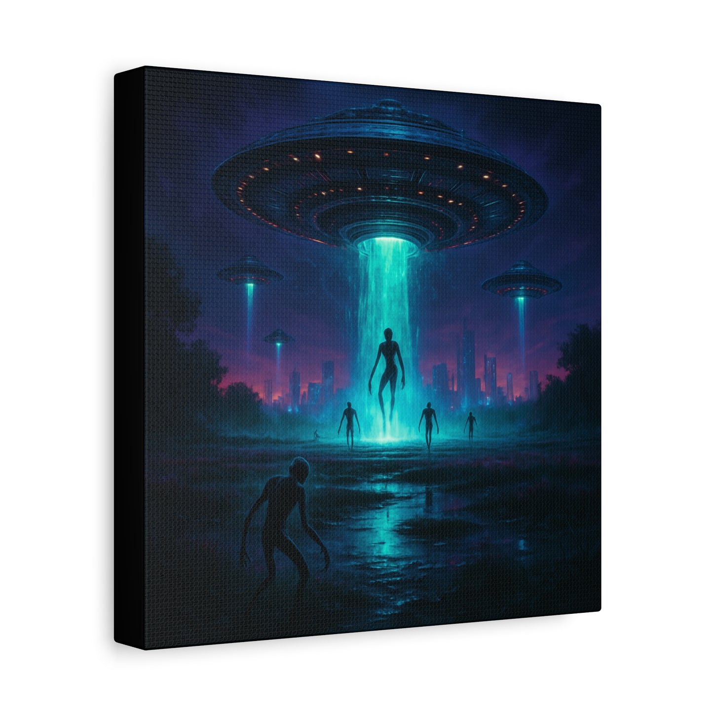 Alien Abduction Matte Canvas